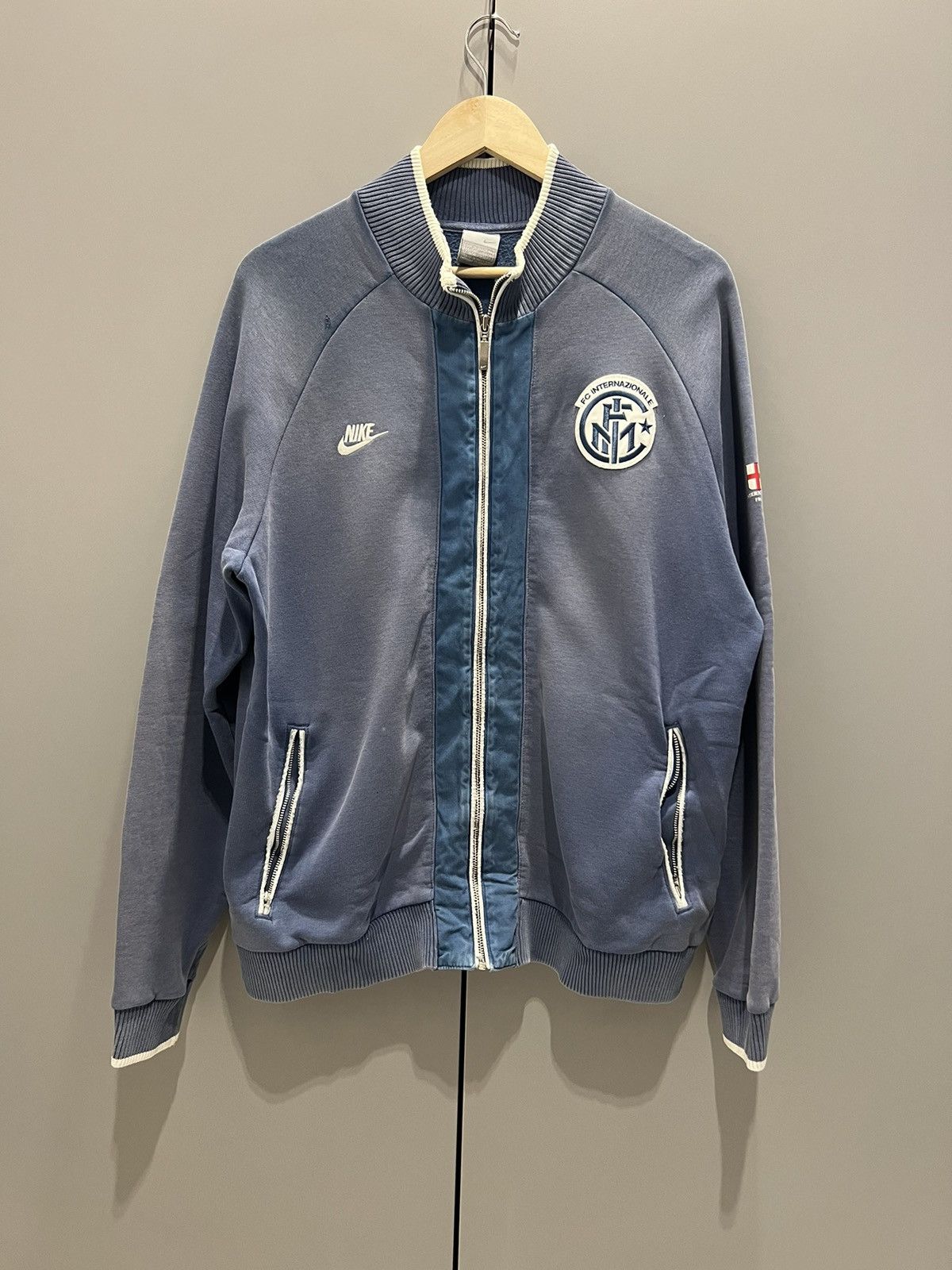 Nike Nike Vintage Inter Milan Zip Hoodie Faded 08/09 Size US XL / EU 56 / 4 - 12 Thumbnail