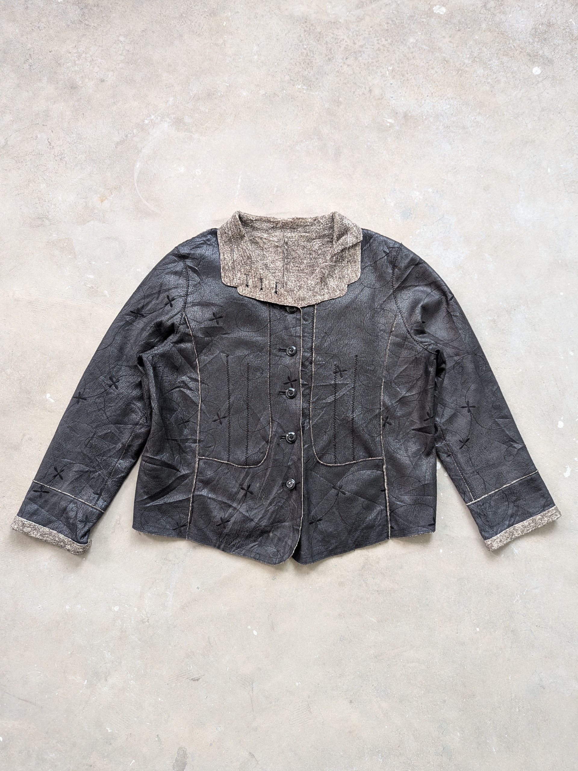 Japanese Brand × Vintage Vintage Black Jacket Patches Lining Fleece Size M / US 6-8 / IT 42-44 - 4 Thumbnail