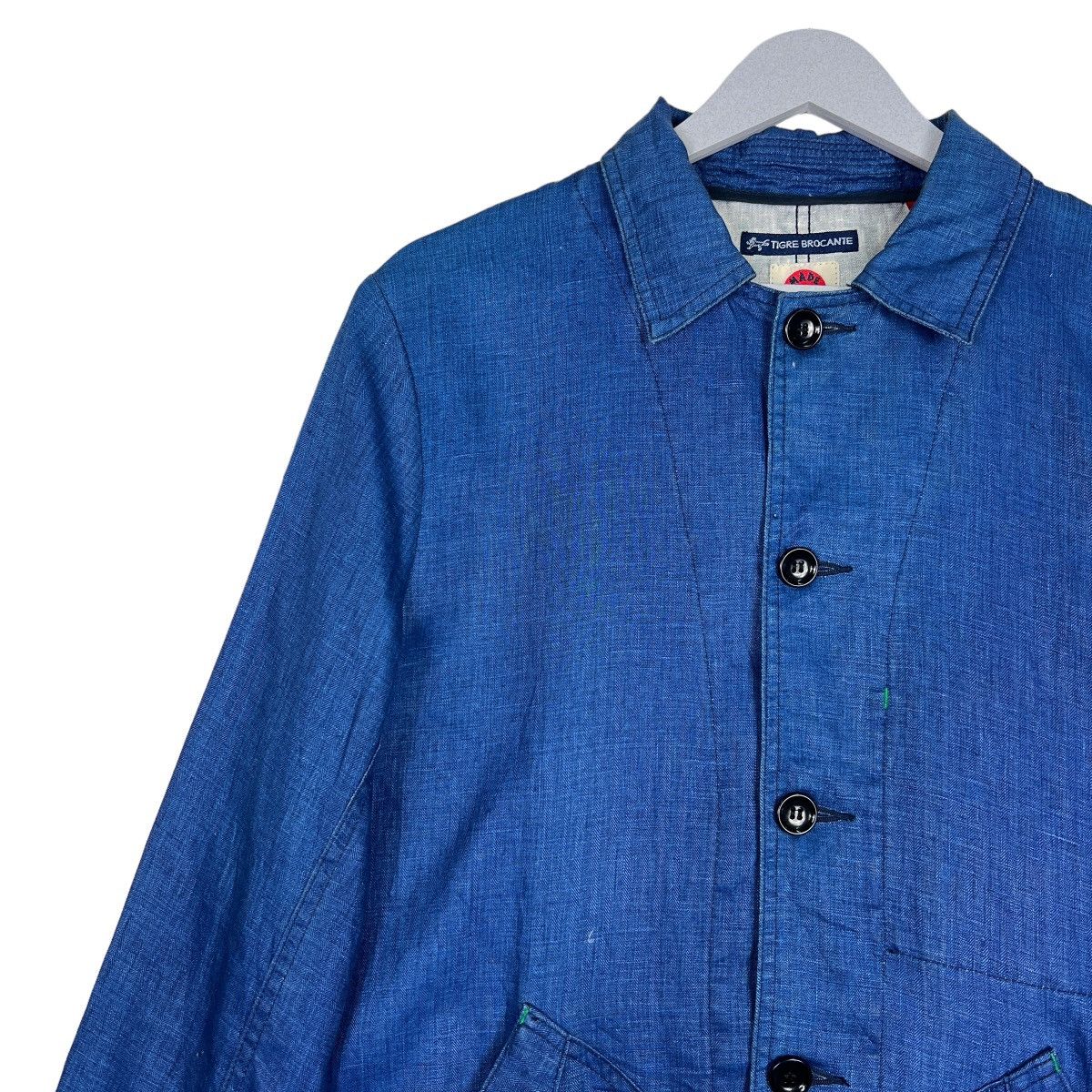 45rpm 🔥 TIGRE BROCANTE BLUE INDIGO JACKET MADE IN JAPAN Size US S / EU 44-46 / 1 - 7 Thumbnail