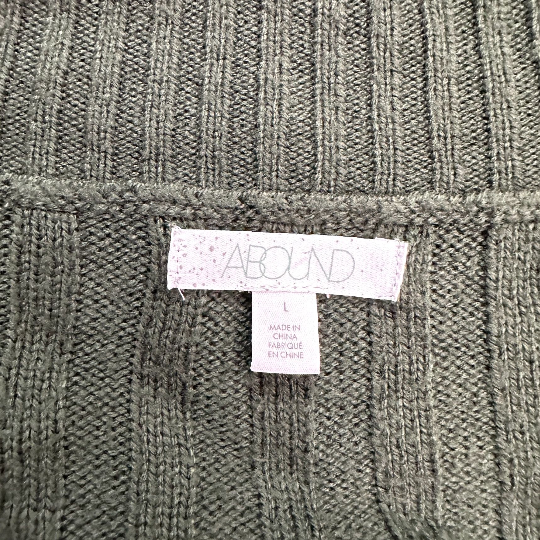 Vintage Abound Women’s Large Green Cropped Pullover Sweater, V-Neck, Relaxed Fit, Knit, Casual Size L / US 10 / IT 46 - 4 Thumbnail