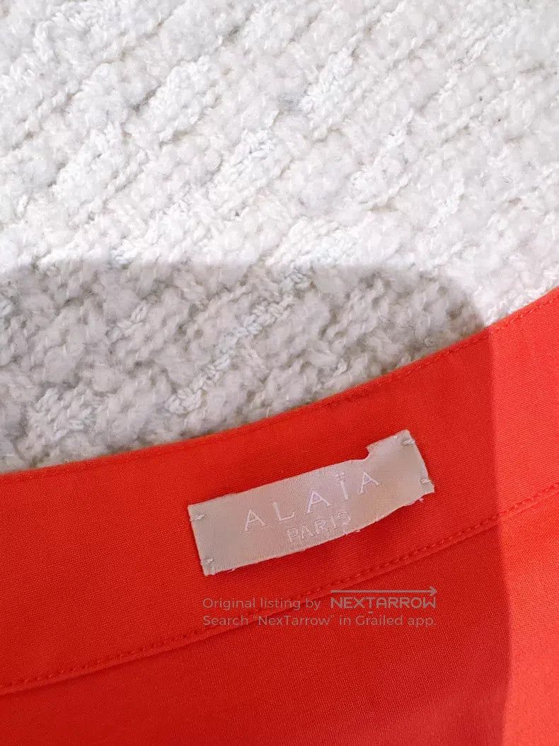 Alaia Alaia Classic Orange Red Skirt Hem Top, Square Neckline Size M / US 6-8 / IT 42-44 - 4 Thumbnail