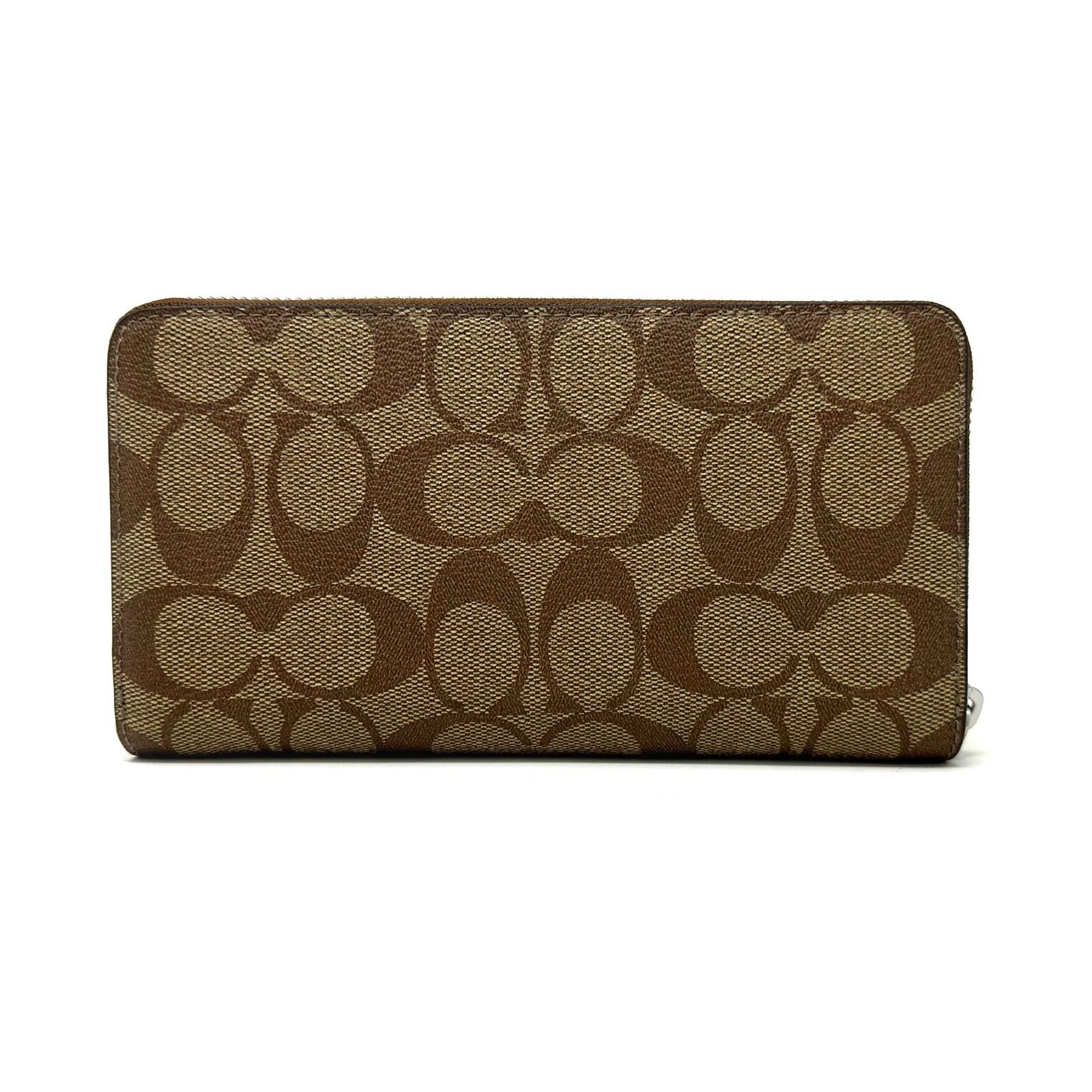Coach Coach Long Zip Around Wallet in Signature Canvas Sage C4452 Size ONE SIZE - 2 Thumbnail