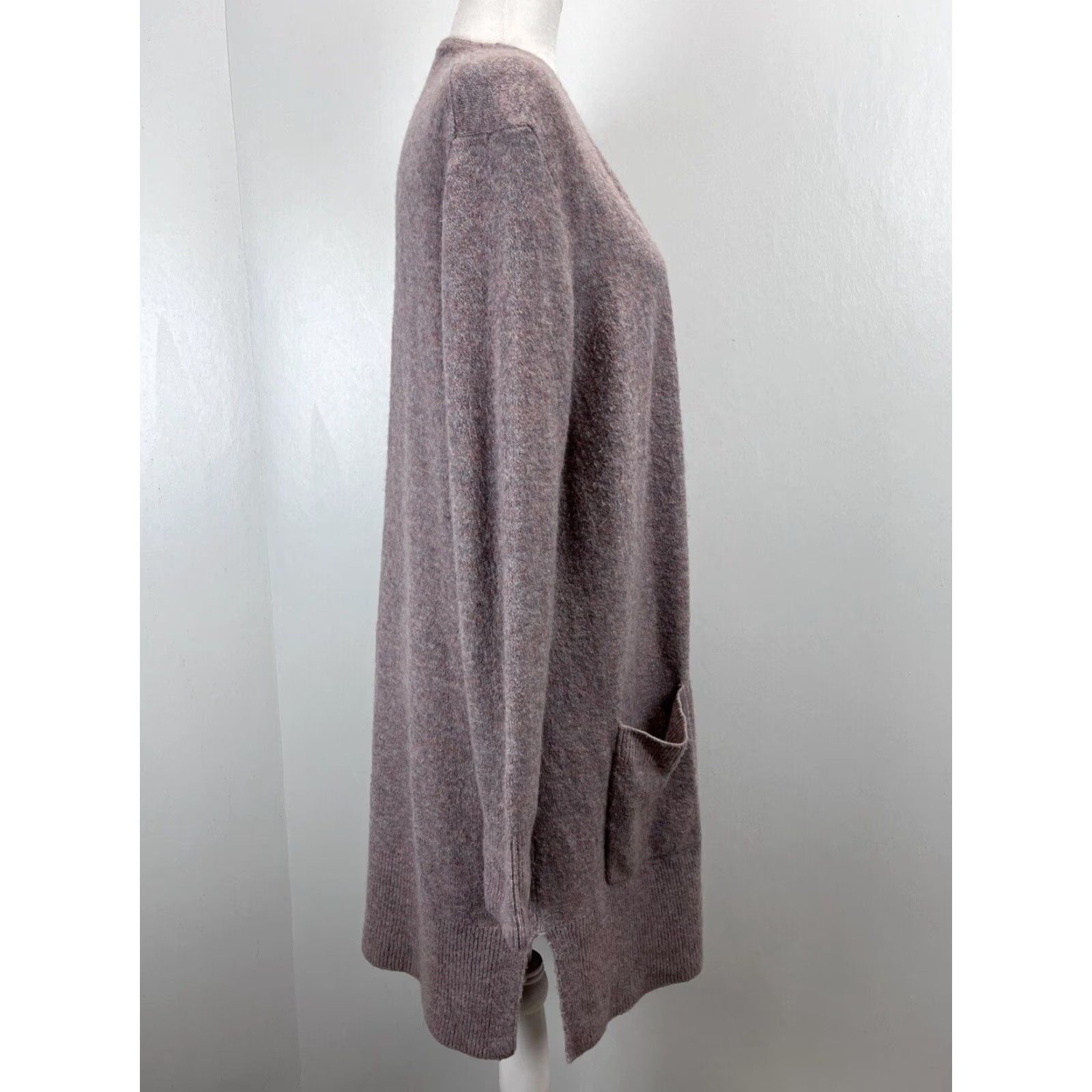 Madewell Madewell Kent Cardigan Sweater Womens Small Lavender Grey Merino Blend Long Sleeve Size S / US 4 / IT 40 - 4 Thumbnail