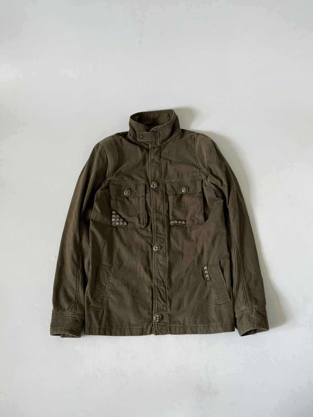 Chrome Hearts Chrome Hearts Cherry Bomb Navy Green Military Jacket Size US M / EU 48-50 / 2 - 1 Thumbnail
