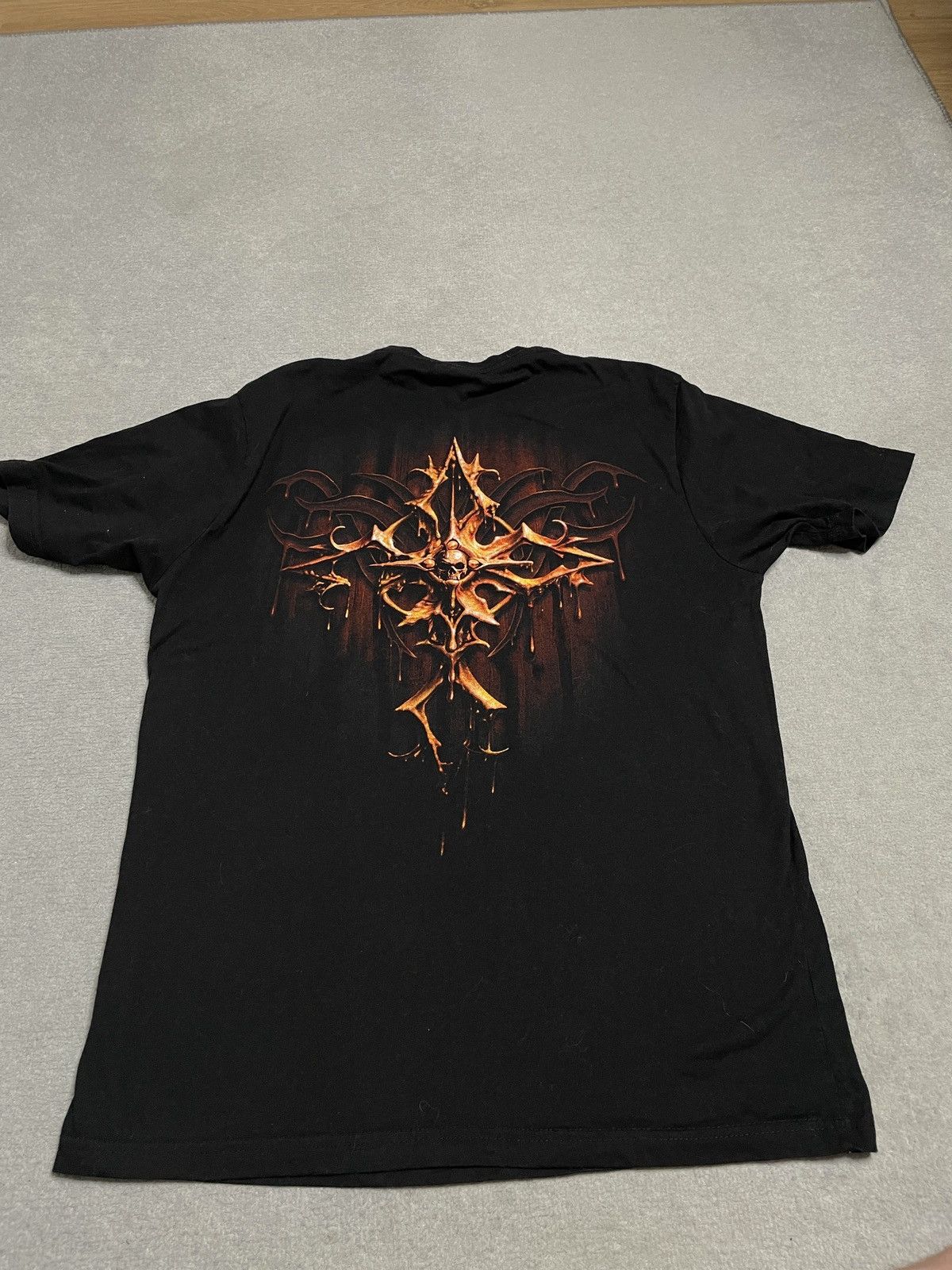 Vintage Vintage Black T-Shirt Tee Skull Avant Garde Drip Size US L / EU 52-54 / 3 - 6 Thumbnail