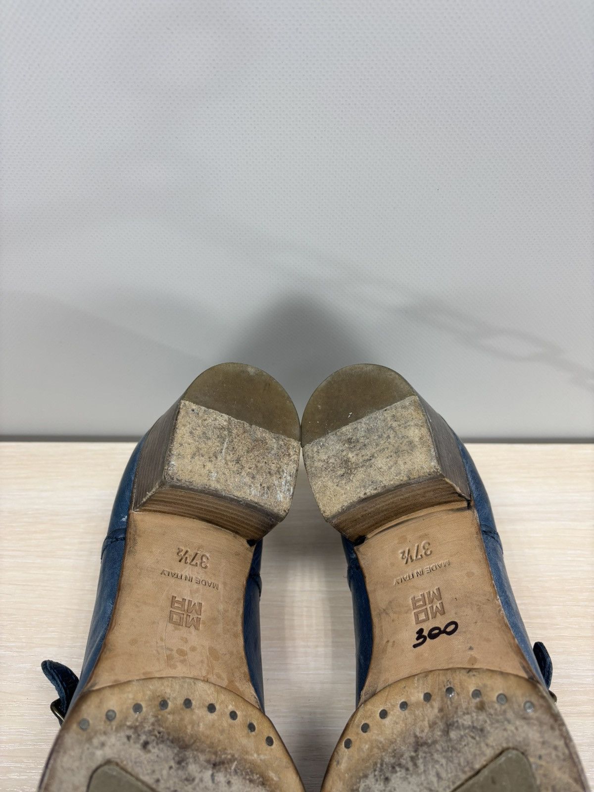 Leather × MoMA Womens leather shoes MOMA Size 37 1/2 Color Blue Size US 7.5 / IT 37.5 - 9 Thumbnail