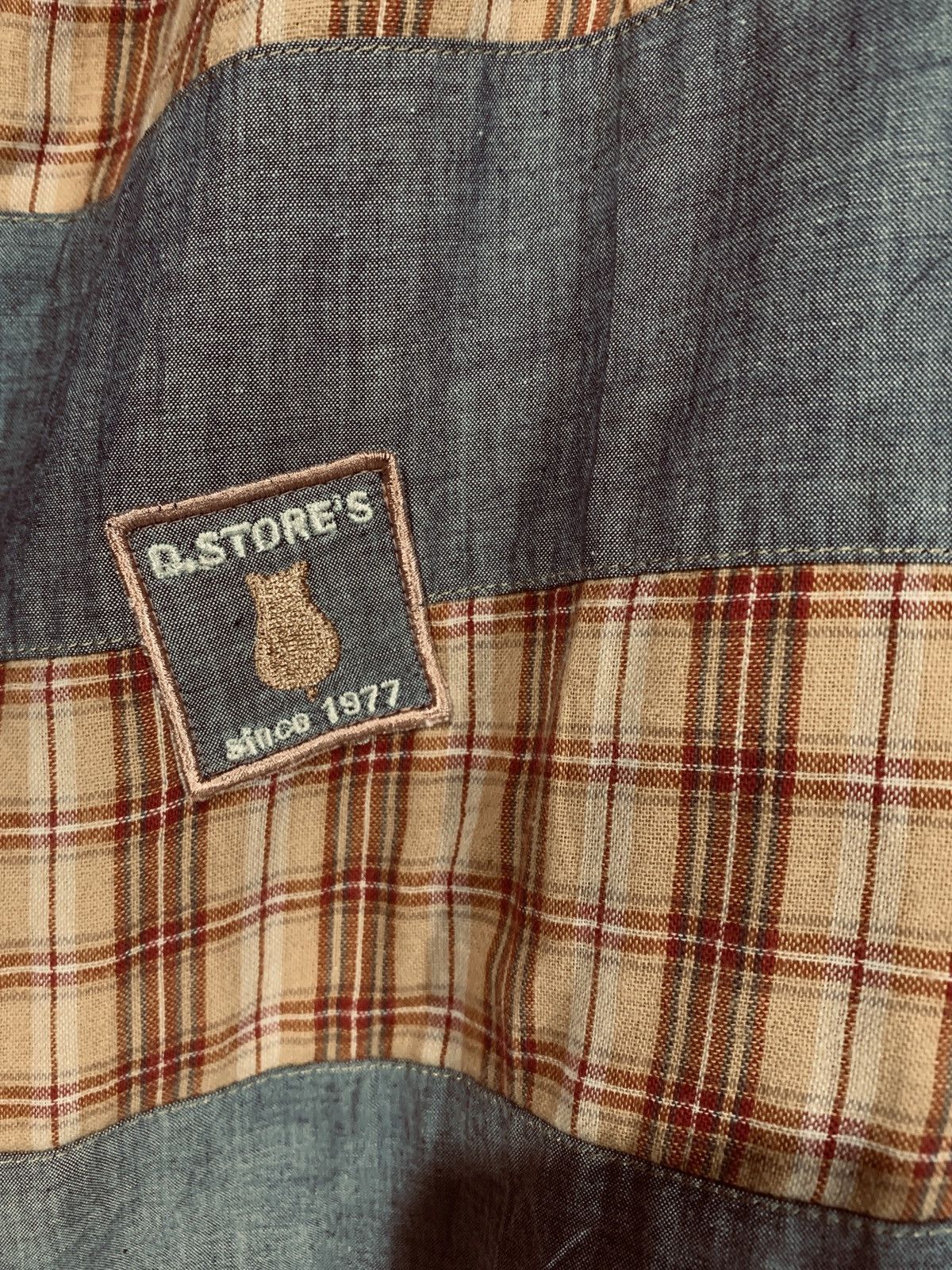Japanese Brand Vintage Drugstore patchwork shirts Size US XL / EU 56 / 4 - 4 Thumbnail
