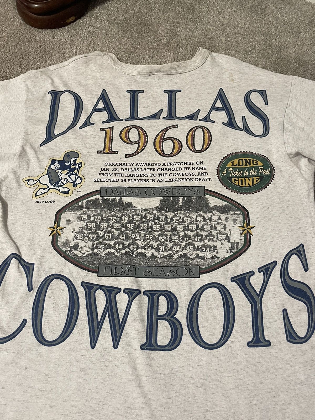 NFL Vintage 90s Dallas Cowboys All Over Print T Shirt Size Large Size US L / EU 52-54 / 3 - 13 Thumbnail