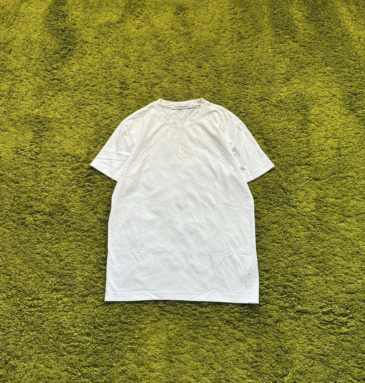 Calvin Klein × Designer Calvin Klein centre logo t-shirt Size XS / US 0-2 / IT 36-38 - 1 Thumbnail