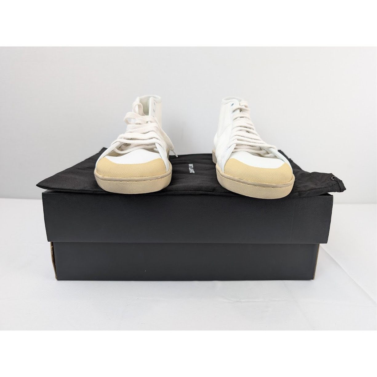 Saint Laurent Paris o1rshd1 Mid-Top Sneakers in Off-White Size US 12 / EU 45 - 17 Thumbnail