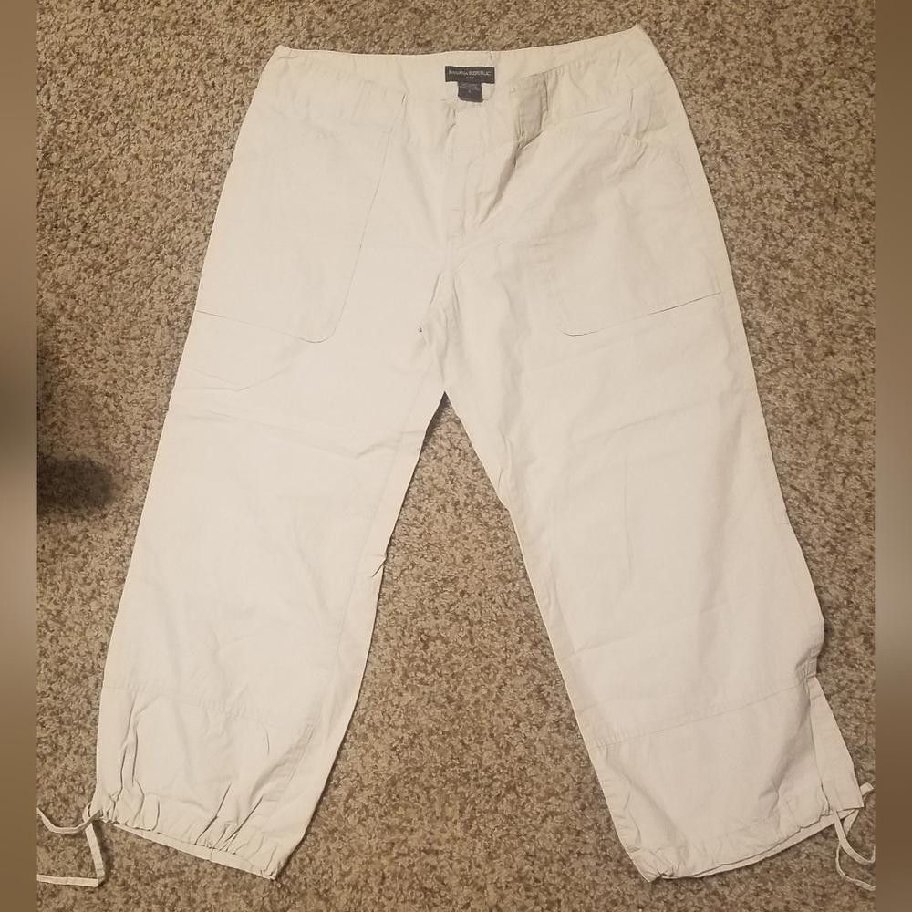 Banana Republic Banana Republic White Drawstring Capris Size 6 Size 28" / US 6 / IT 42 - 2 Thumbnail