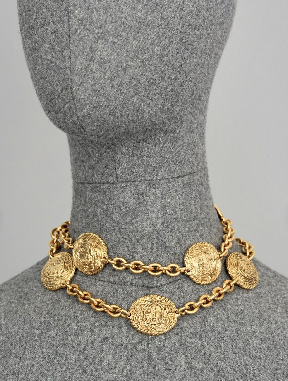 Chanel 80s CHANEL Horse Riding Motif Medallion Necklace Belt Size ONE SIZE - 13 Thumbnail