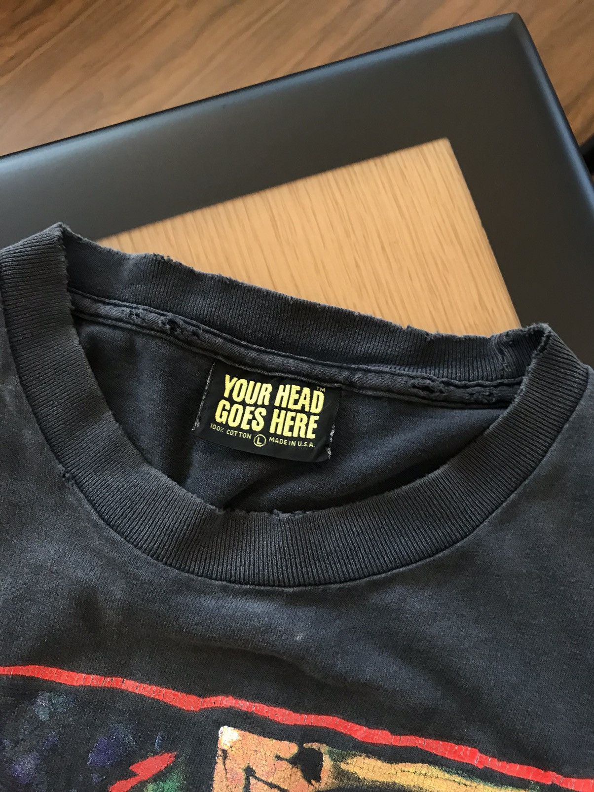 Vintage Vintage 90’s Fred Babb ‘Art Cant Hurt You’ Tshirt Size US L / EU 52-54 / 3 - 3 Thumbnail