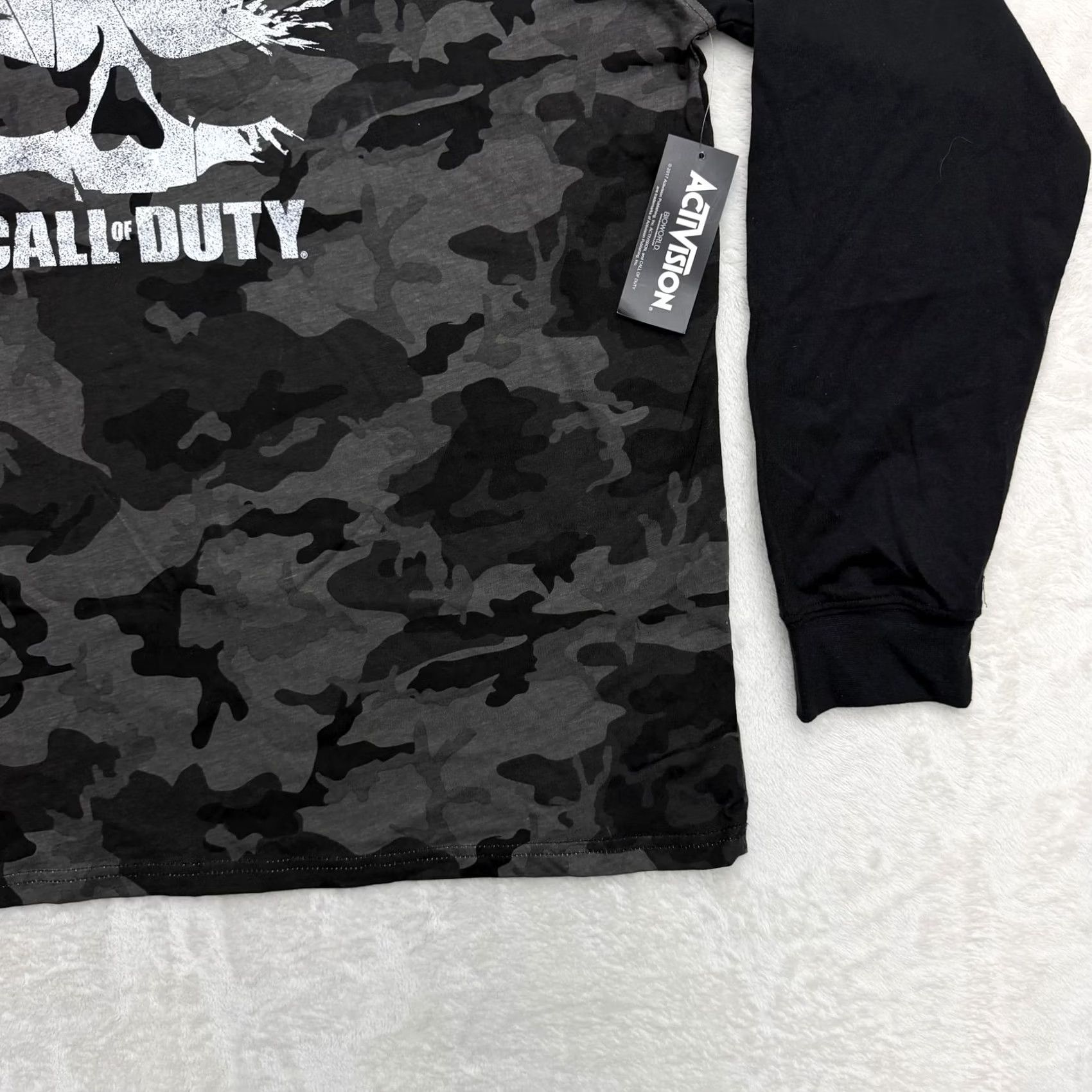 Vintage VINTAGE? Call Of Duty Skull Camo Shirt Mens XL Gray Black Long Sleeve Graphic Tee Size US XL / EU 56 / 4 - 4 Thumbnail