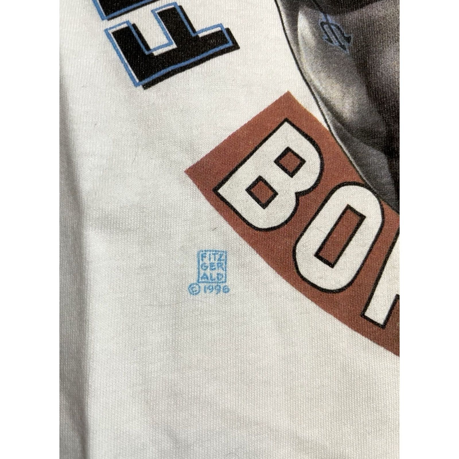 Vintage VINTAGE Oneita T-Shirt Wolf Crew Neck Short Sleeve XL White 90s Gym Bodybuilding All Seasons Regular Mens Size US XL / EU 56 / 4 - 3 Thumbnail