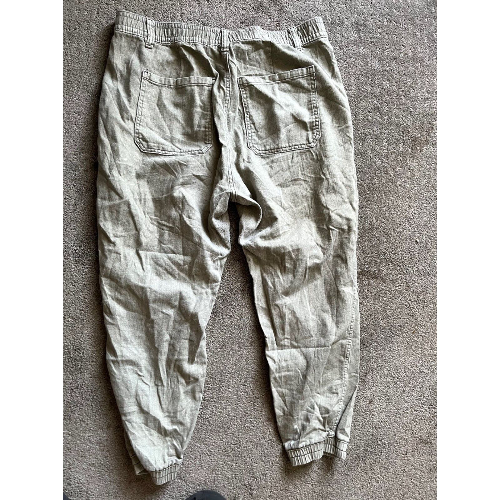 Gap GAP Baggy Jogger Pants Size 18 Organic Cotton Y2K 90s Olive Green Streetwear Women Size 40" / US 18 - 3 Thumbnail