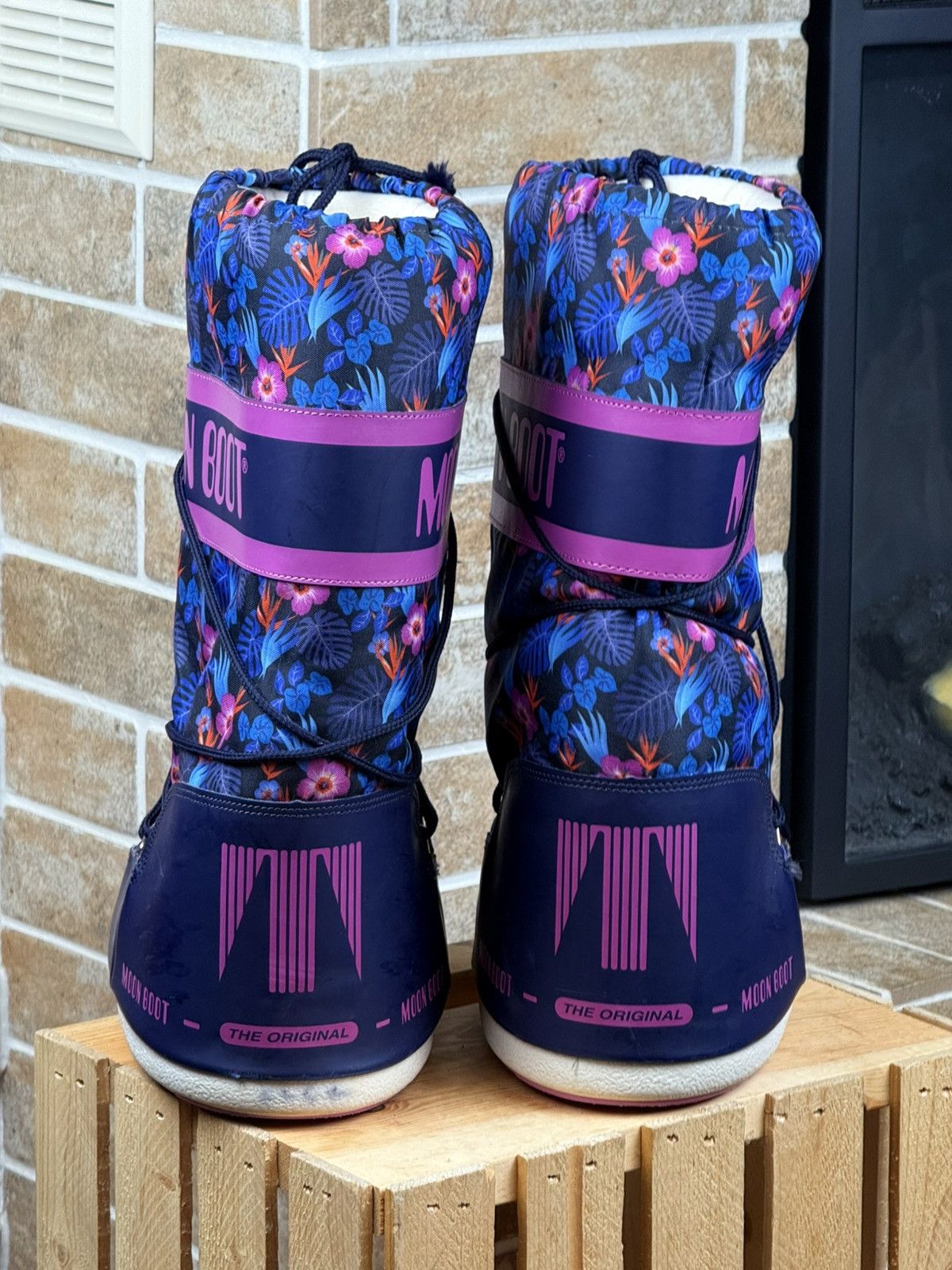 Japanese Brand × Moon Boot Moon Boot Tecnica Purple Flowers Boots Shoes size 39-41 Size US 10 / IT 40 - 4 Thumbnail