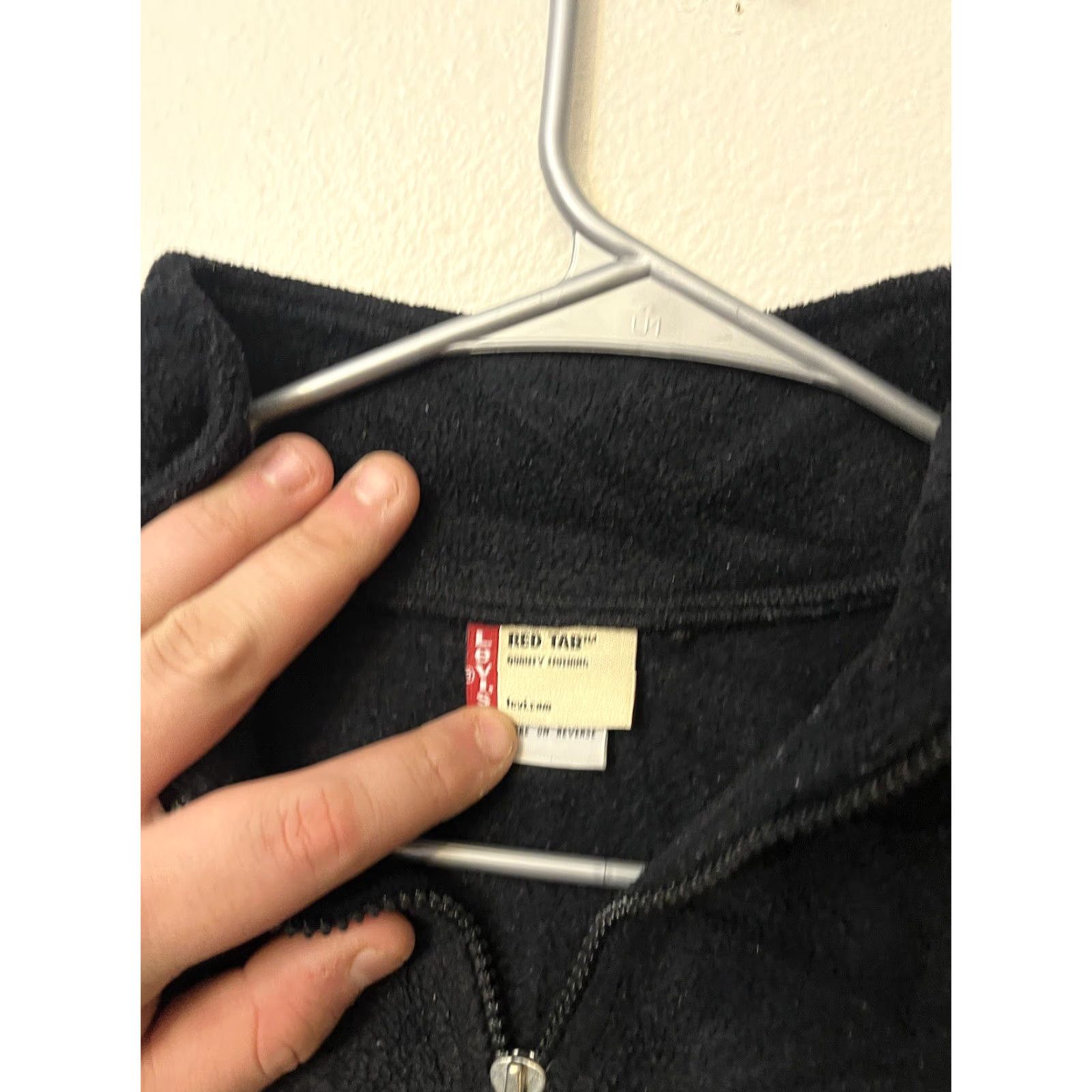 Levi's Levi's Men's Red Tab Fleece Jacket Size Med 1/4 Zip Black Polyester Fall Spring Size US M / EU 48-50 / 2 - 4 Thumbnail