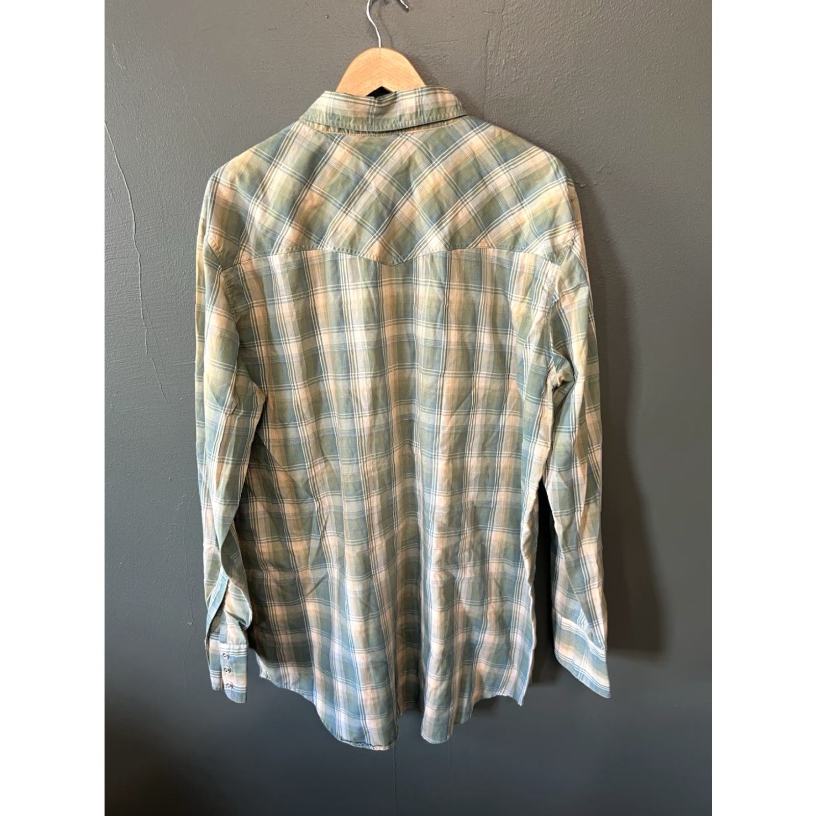 Vintage VINTAGE High Noon Shirt Men XL Green Pearl Snap Western Plaid Cowboy School Rodeo Size US XL / EU 56 / 4 - 2 Thumbnail