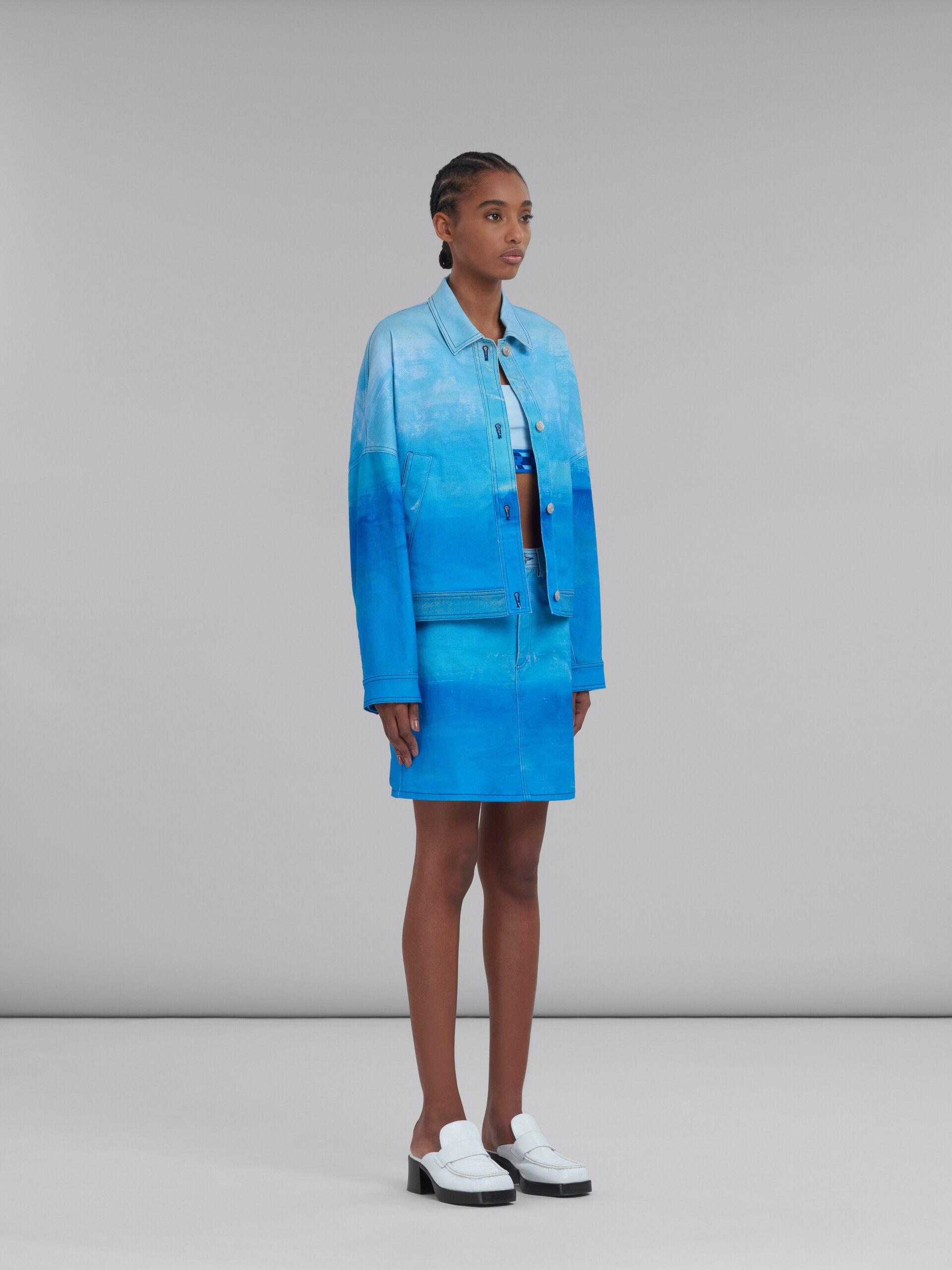 Marni o1y1125 Denim Mini Skirt in Light Blue Size 26" / US 2 / IT 38 - 5 Thumbnail