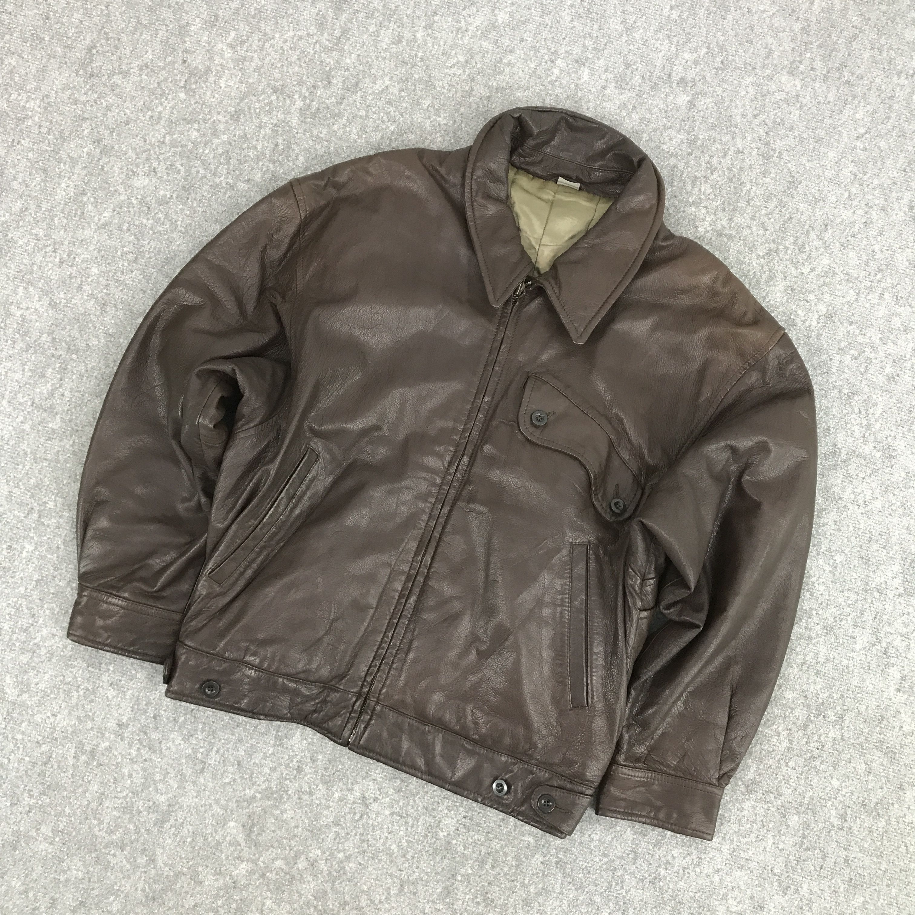 Japanese Brand VTG JAPAN INTERMEZZO LEATHER BROWN JACKET Size US L / EU 52-54 / 3 - 5 Thumbnail