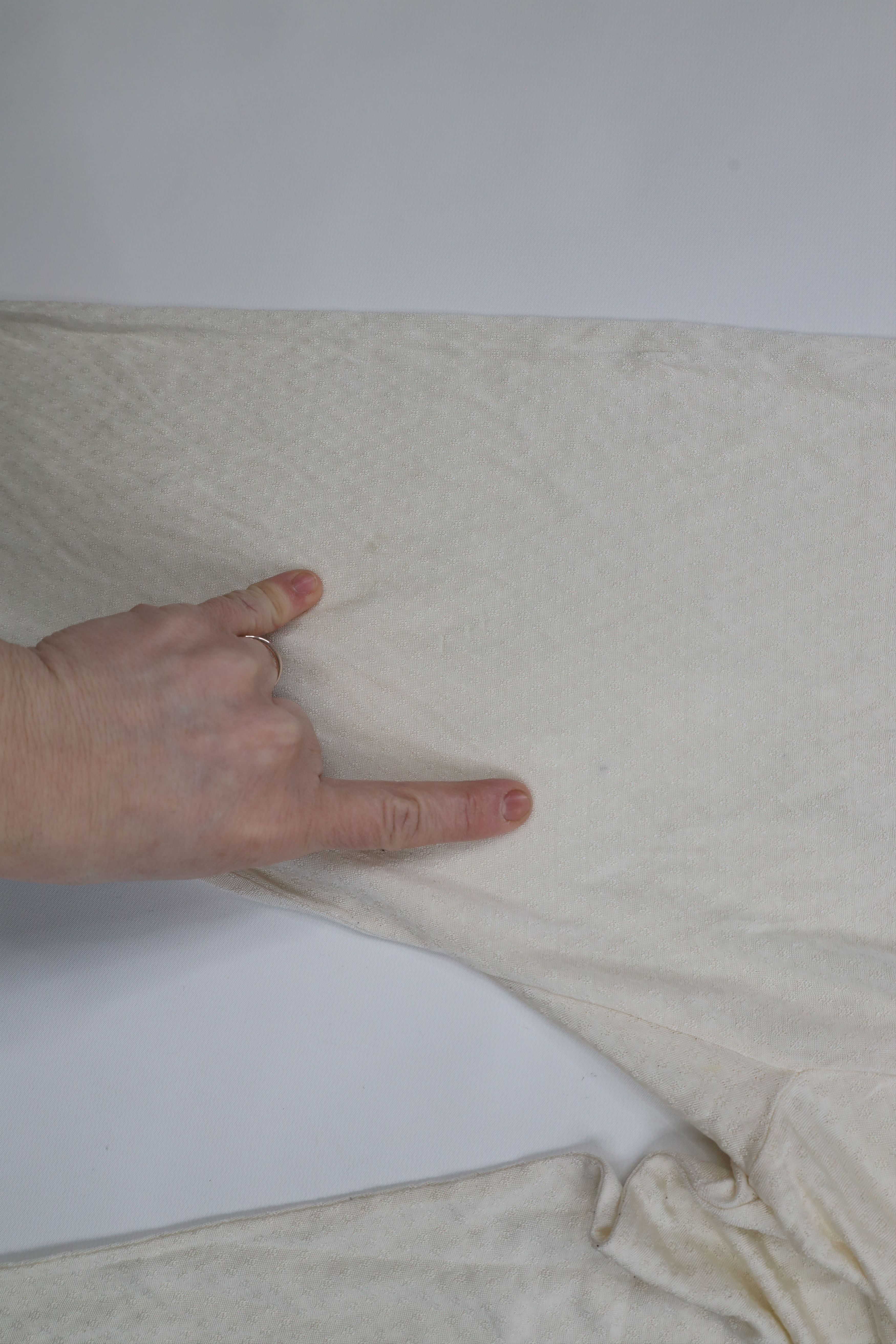 Vintage Vintage 90s Terramar Thermasilk Silk Knit Pants Cream Size 24" / US 00 / IT 34 - 7 Thumbnail