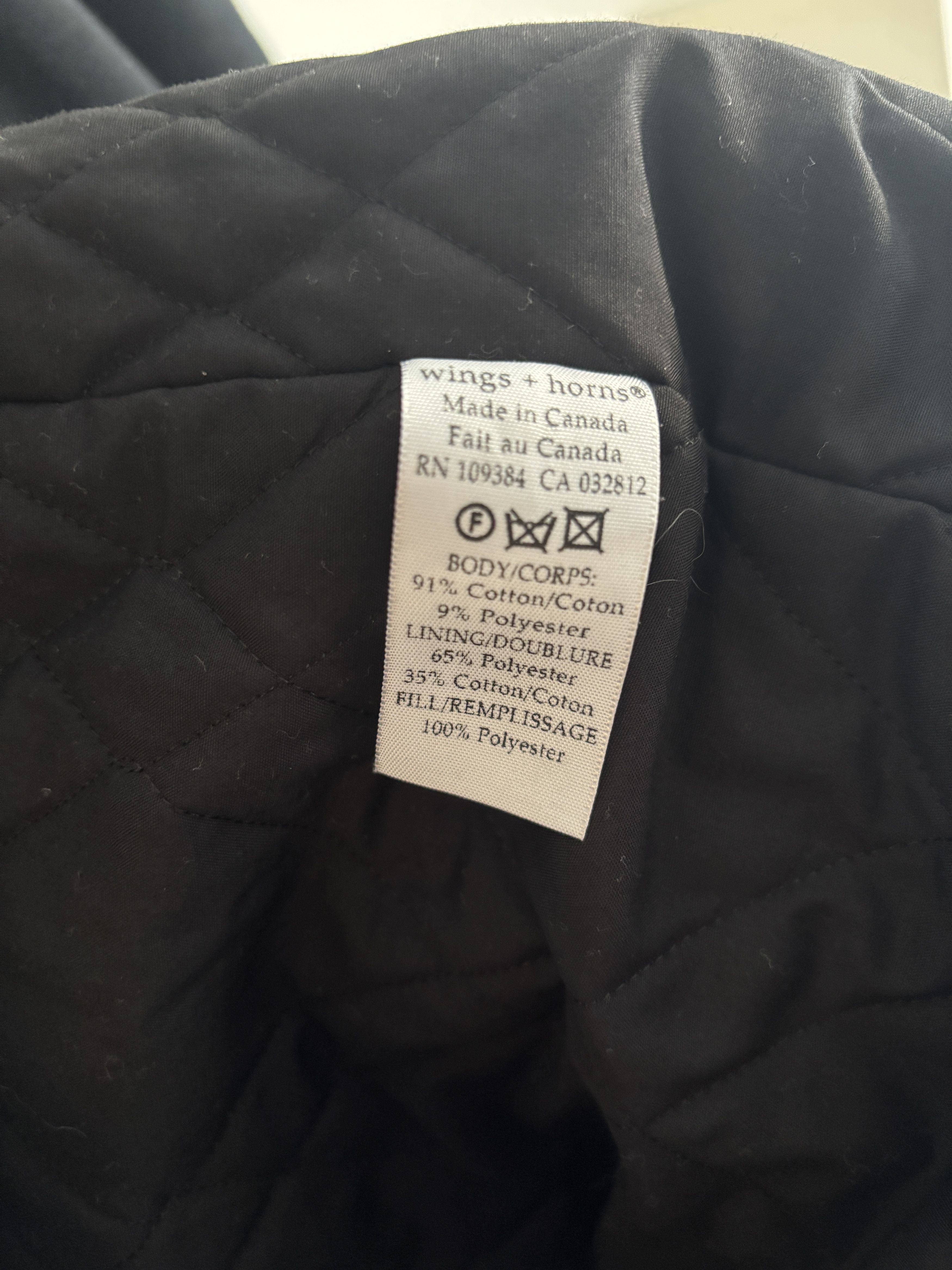 Wings + Horns Black Quilted Shawl Collar Belted Trench Coat - M/L Size US L / EU 52-54 / 3 - 6 Thumbnail