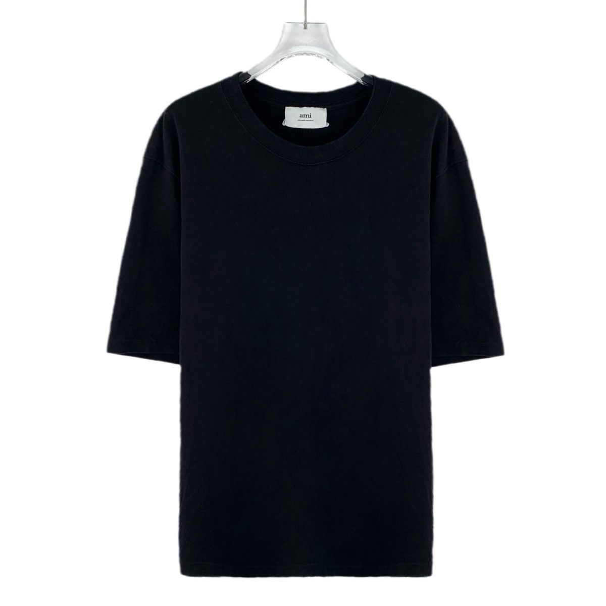 AMI Ami Black Heart Embroidered Cotton Short Sleeve K26WX Size US M / EU 48-50 / 2 - 1 Thumbnail