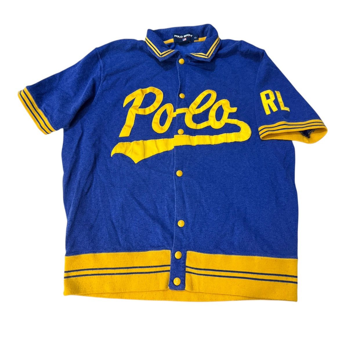 Polo Ralph Lauren Vintage 90s Polo Sport Basketball Warm-Up Jersey Size US XXL / EU 58 / 5 - 1 Thumbnail