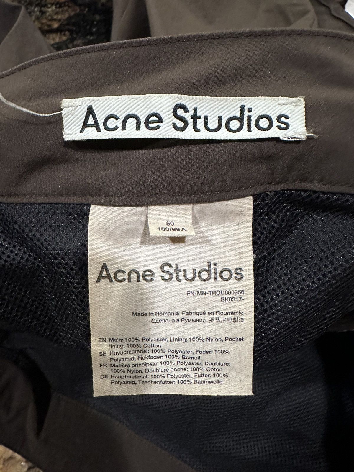 Acne Studios Acne Studios Brown Polyester Twill Technical Trouser Pants Size US 34 / EU 50 - 12 Thumbnail