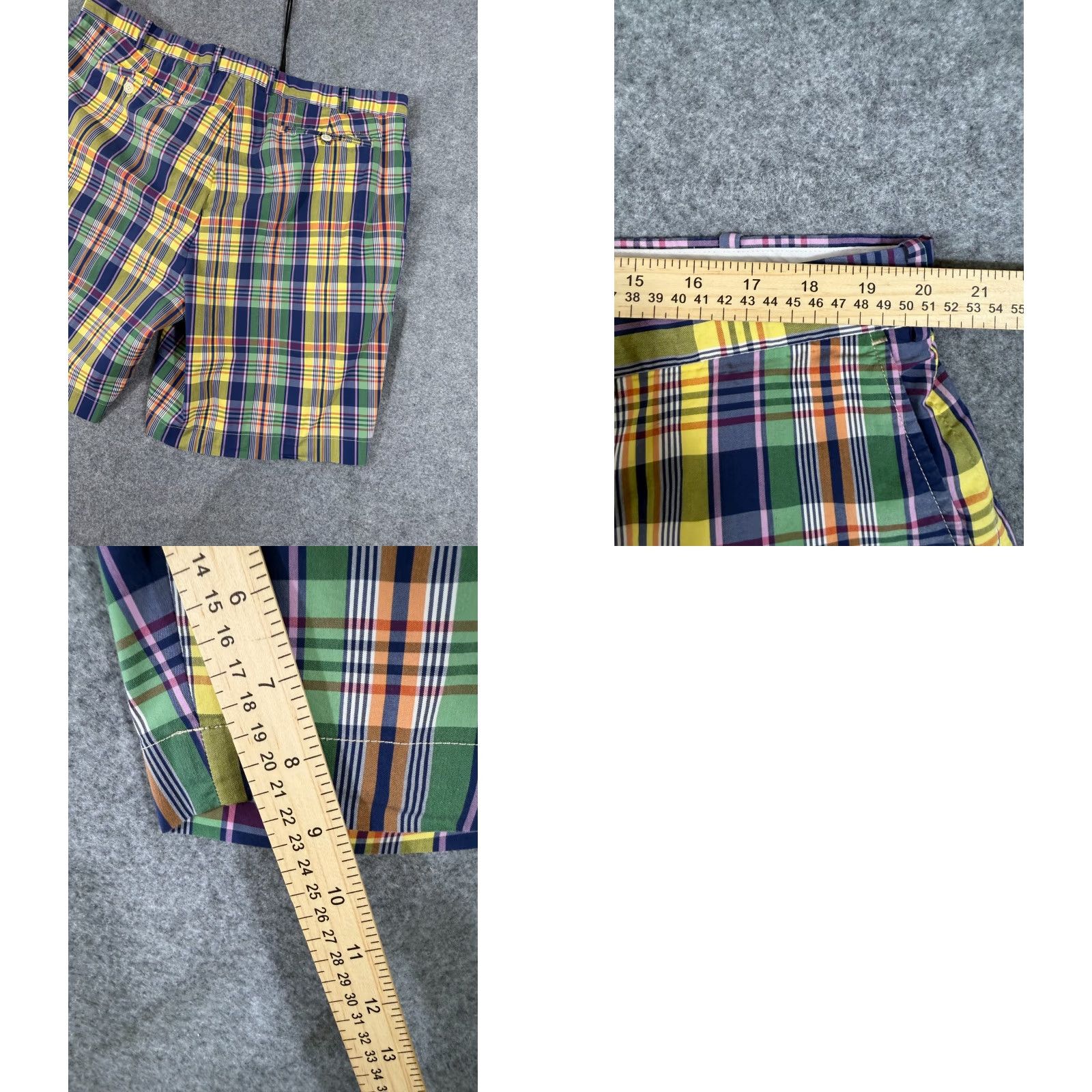 RLX Ralph Lauren RLX Ralph Lauren Shorts Mens 40 Multicolor Plaid Flat Front Performance Golf Chino Regular Pocket Size US 40 / EU 56 - 9 Thumbnail