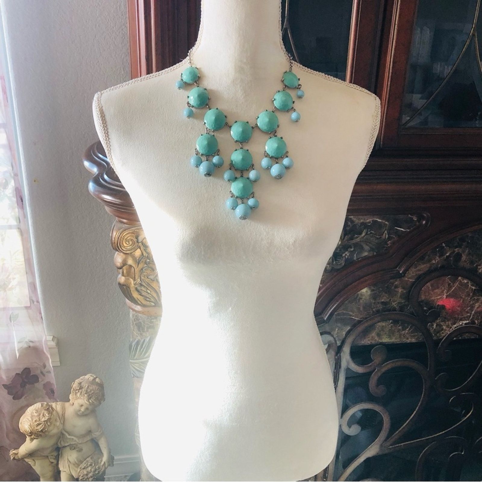 Jewelry Large heavy turquoise blue & green bold necklace Size ONE SIZE - 5 Thumbnail