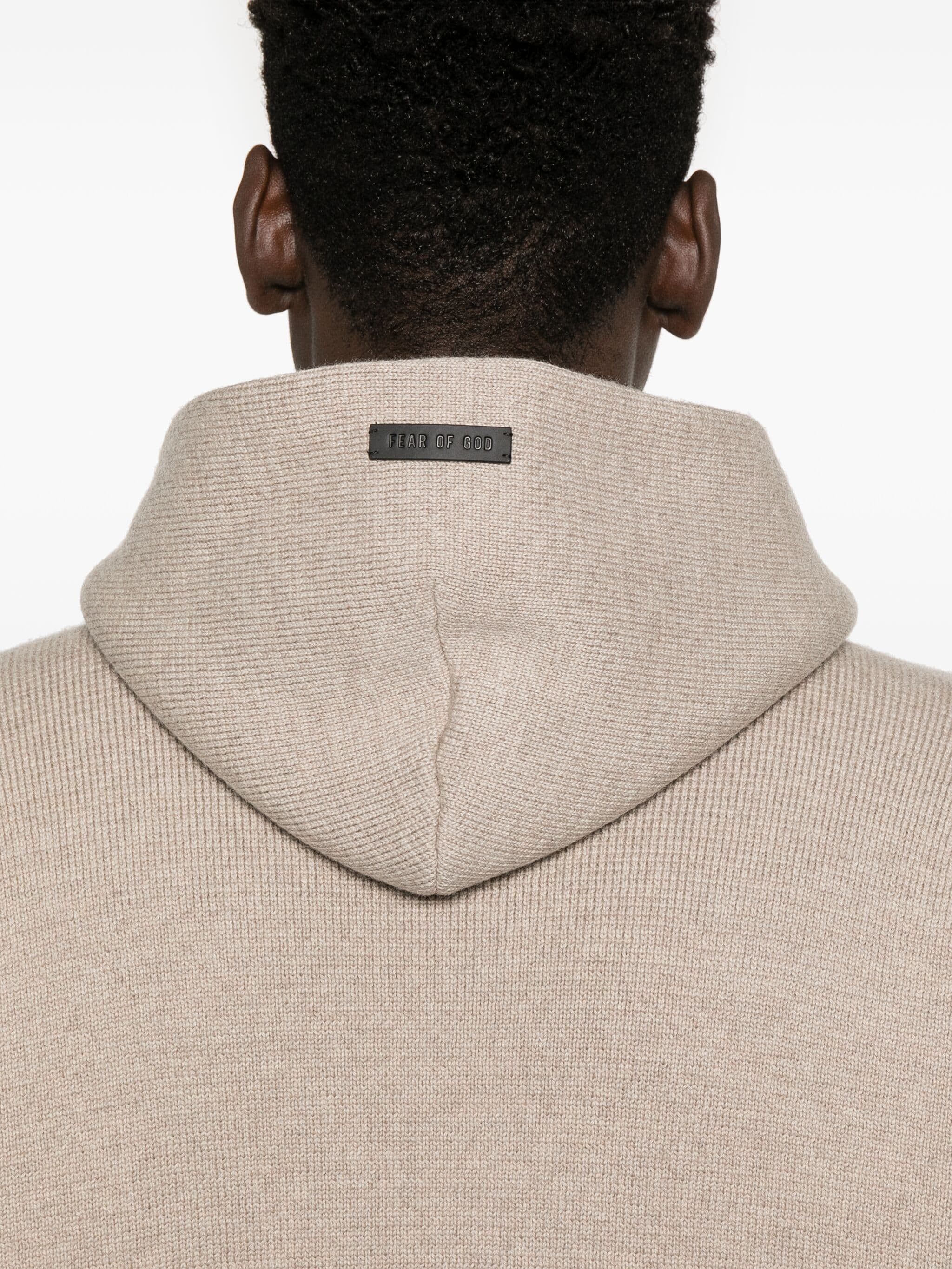 Fear of God o1s22i1n1024 Hooded Knit Sweatshirt in Beige Size US M / EU 48-50 / 2 - 5 Thumbnail