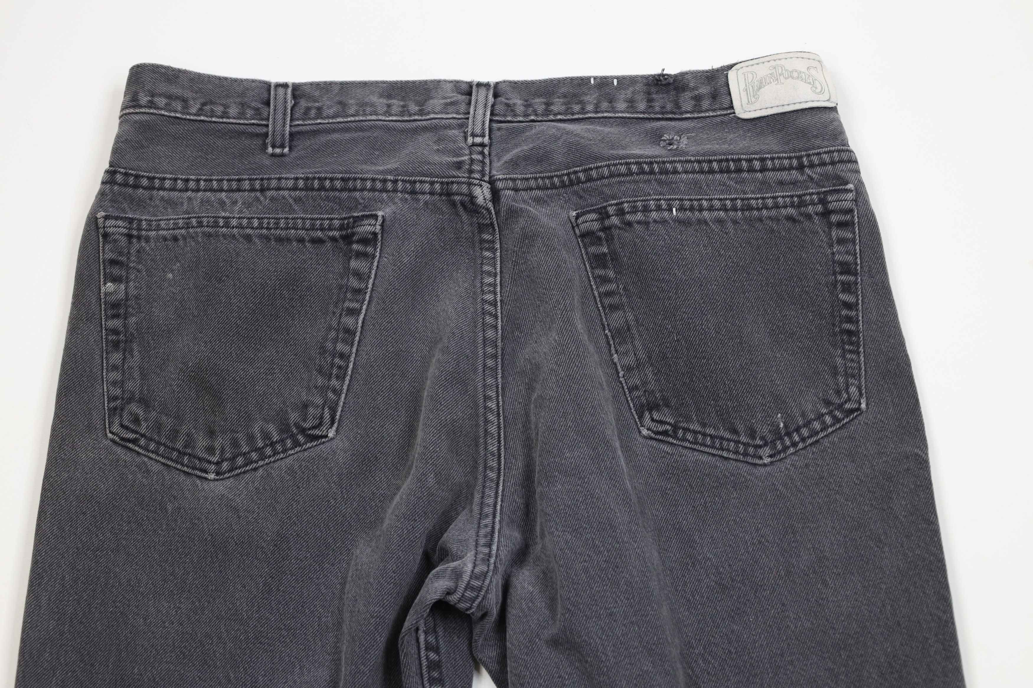 Vintage Vintage 70s Streetwear Straight Leg Denim Jeans Black USA Size US 36 / EU 52 - 13 Thumbnail