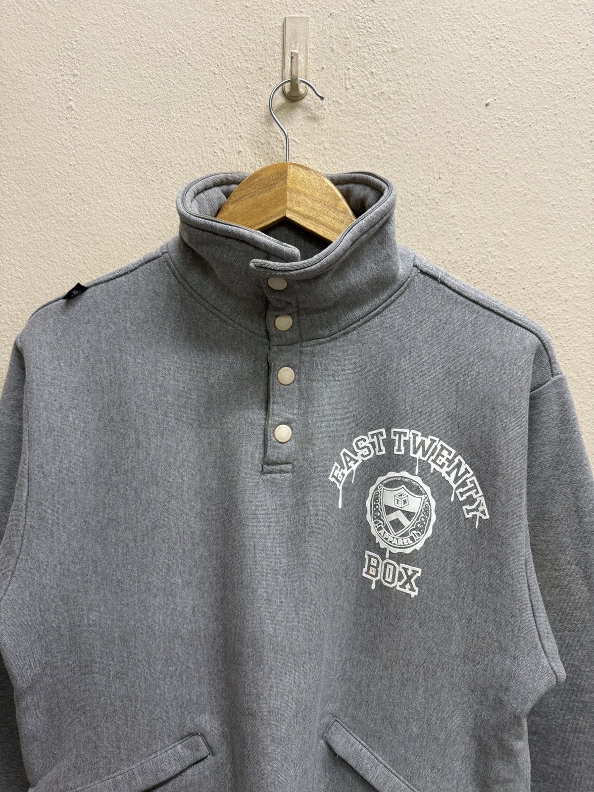 Vintage University of East Twenty Box Half Snap Button Sweater Size US S / EU 44-46 / 1 - 18 Thumbnail