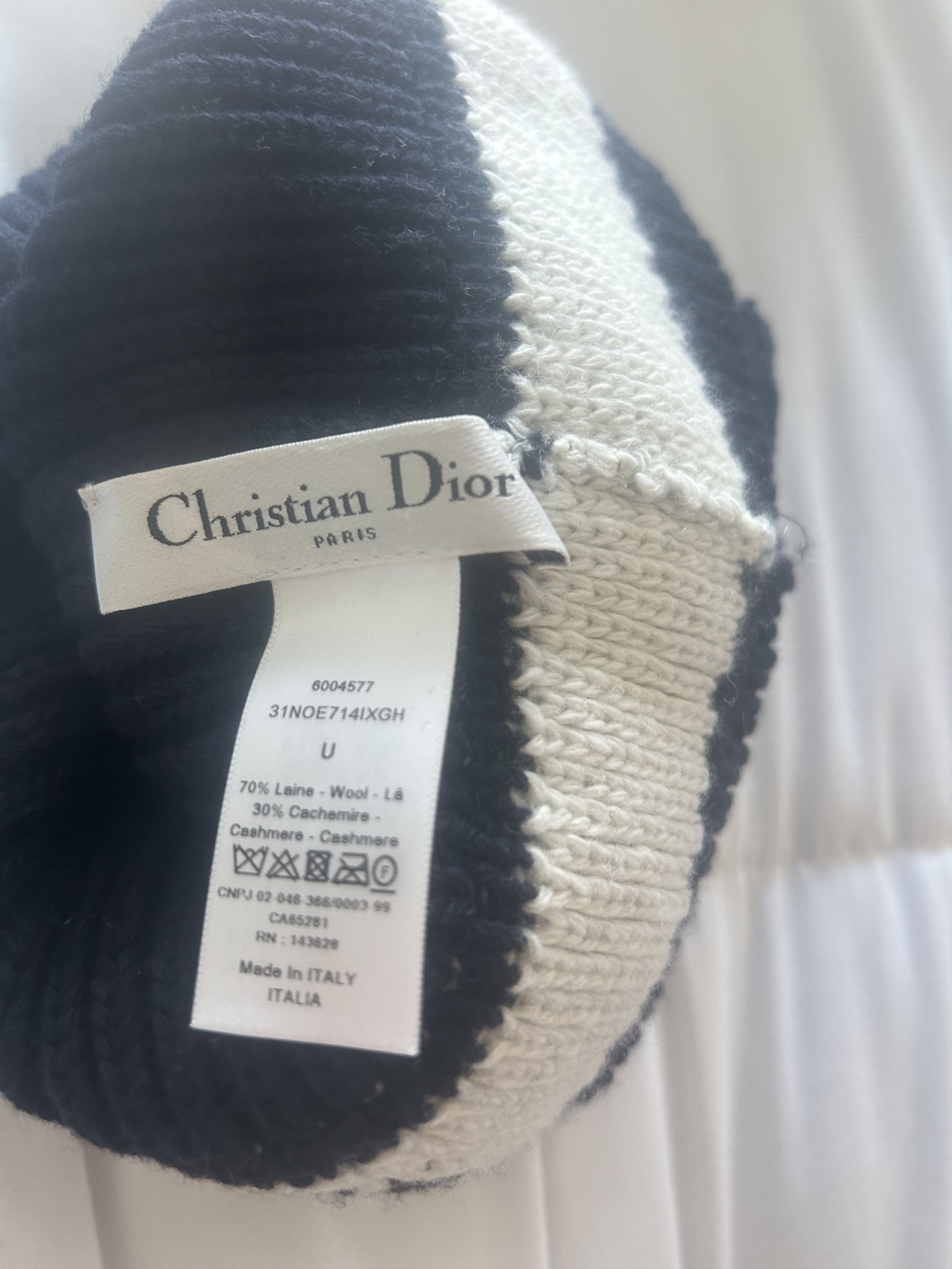 Dior Christian Dior Wool and Cashmere Unisex Beanie Size ONE SIZE - 4 Thumbnail
