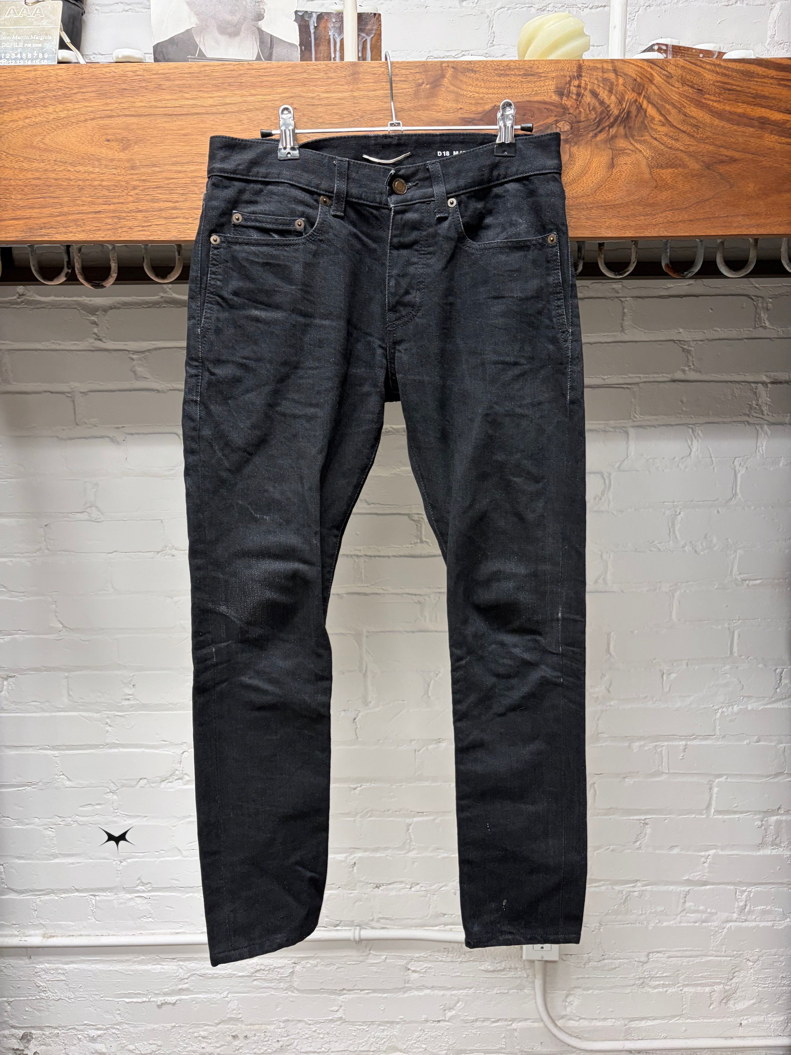 Saint Laurent Paris 2018 Saint Laurent ‘D18’ Black Skinny Jeans Size 29" - 1 Thumbnail