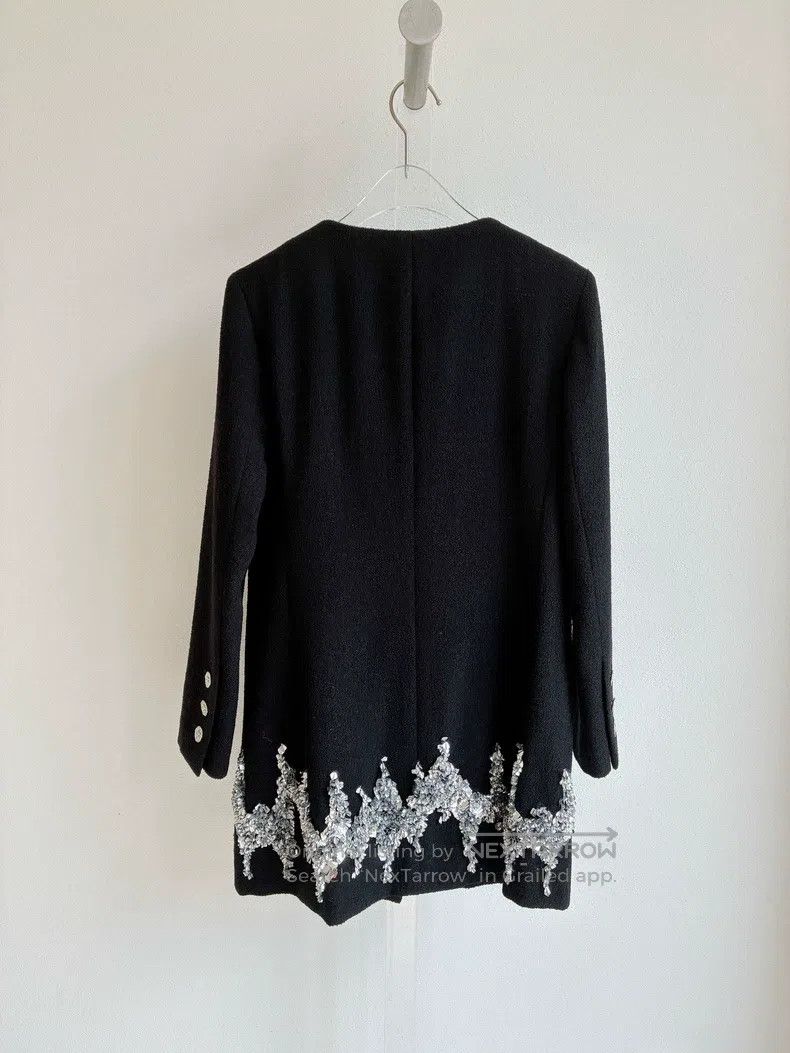 Chanel Chanel 22A black round-neck sequin embroidered two-pocket Size XXS / US 00 / IT 34 - 3 Thumbnail