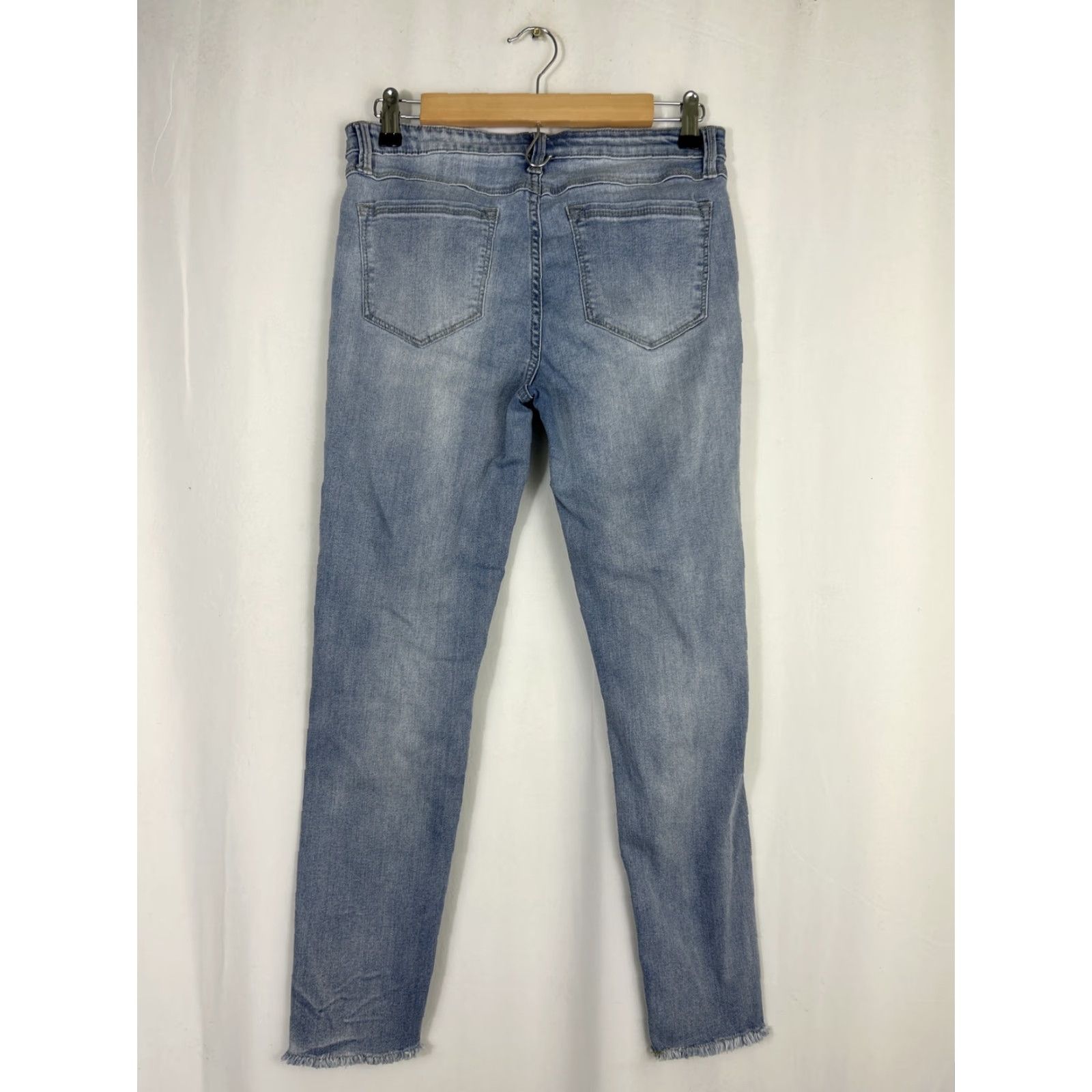 Buffalo David Bitton Buffalo Jeans Women Slim Skinny 6 28x27 Light Wash Blue Denim Cotton Blend Zip Rip and Repair 90s Classic Girls? Size 28" / US 6 / IT 42 - 7 Thumbnail