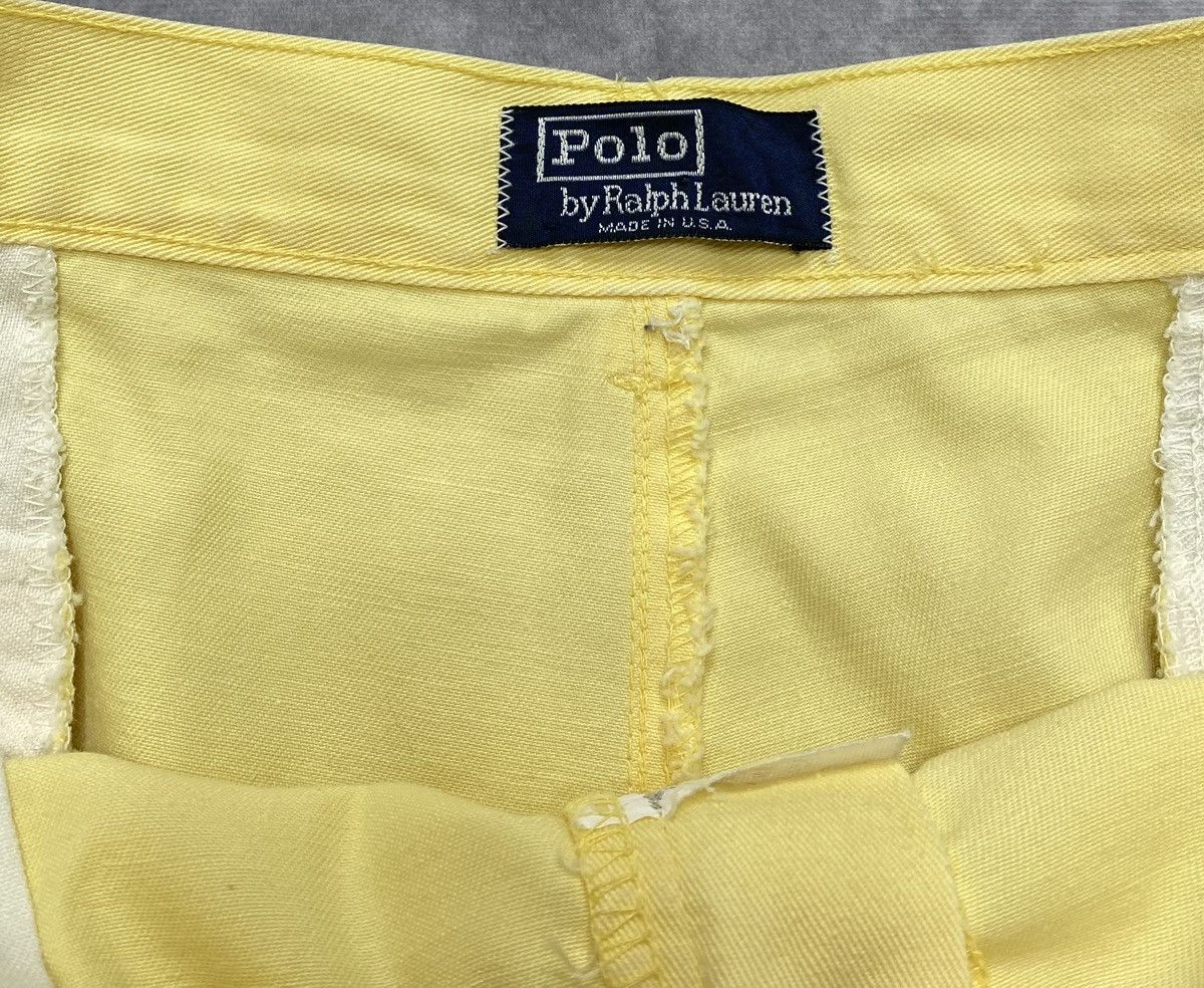 Polo Ralph Lauren 80’s Vintage Polo Ralph Lauren Bright Yellow Chino Shorts Size US 36 / EU 52 - 2 Thumbnail
