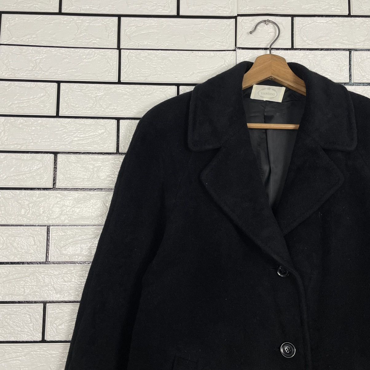 Other Italian Designer Vardini Black Wool Coat Size M / US 6-8 / IT 42-44 - 7 Thumbnail