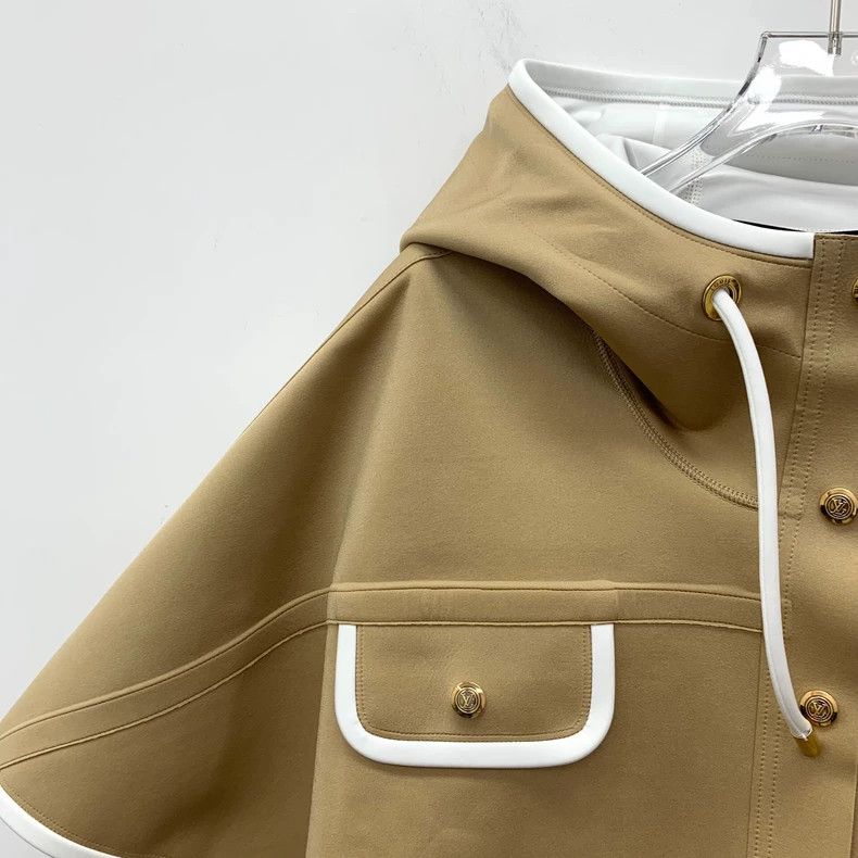Louis Vuitton Louis Vuitton 22 Brown Single Breasted Hooded Drawstring C Size XS / US 0-2 / IT 36-38 - 3 Thumbnail