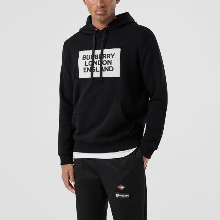 Burberry Burberry London England Black Box Logo Hoodie Size M Cotton Size US M / EU 48-50 / 2 - 2 Thumbnail