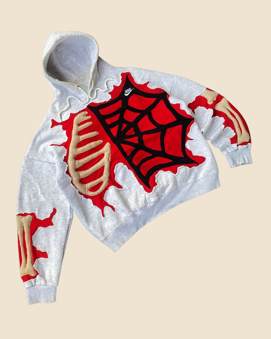 Handmade × Nike 1OF1 REWORKED NIKE BONES SPIDERWEB HOODIE SIZE LARGE Size US L / EU 52-54 / 3 - 2 Thumbnail