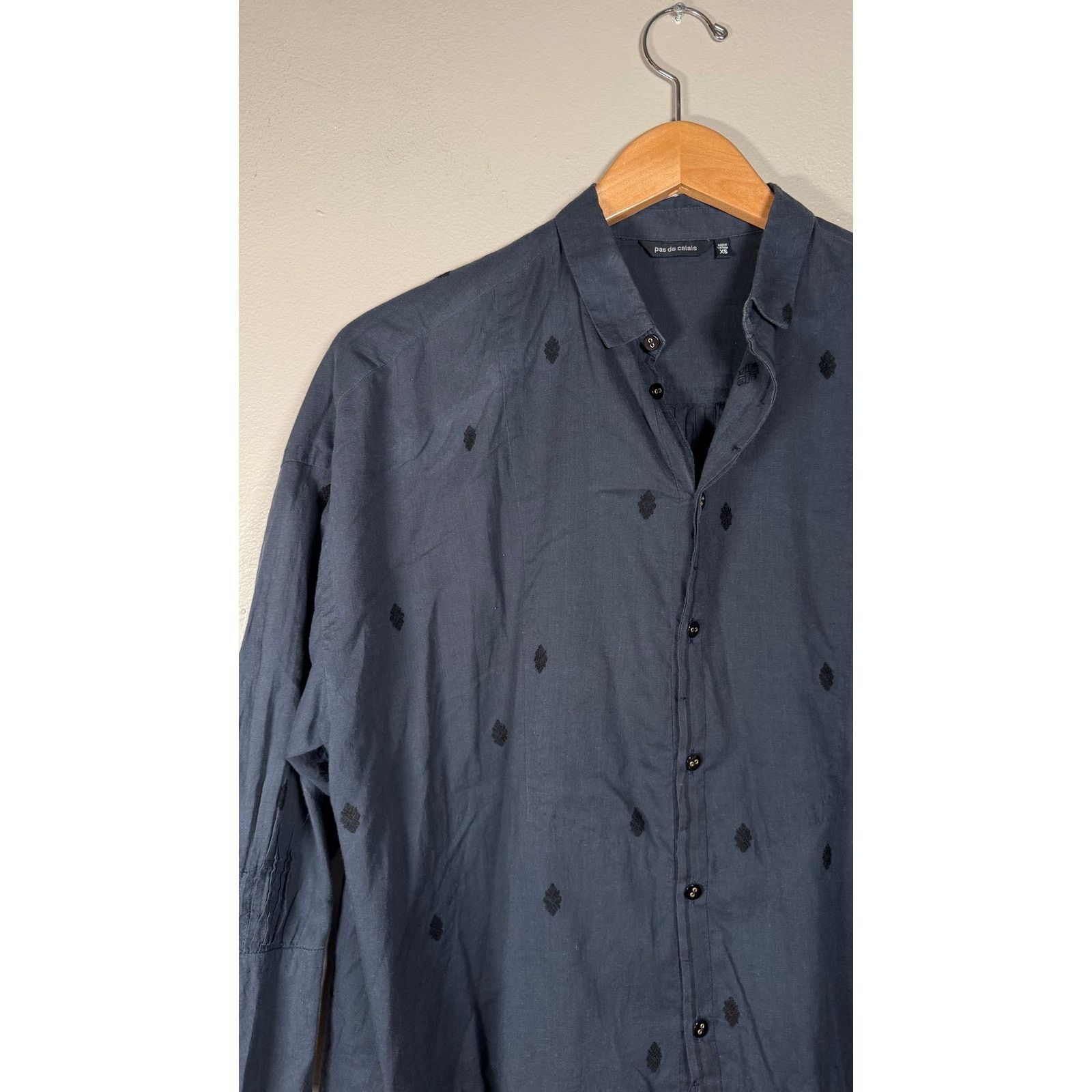 Pas de Calais Pas de Calais Embroidered Diamond Print Blouse size XS Size XS / US 0-2 / IT 36-38 - 12 Thumbnail