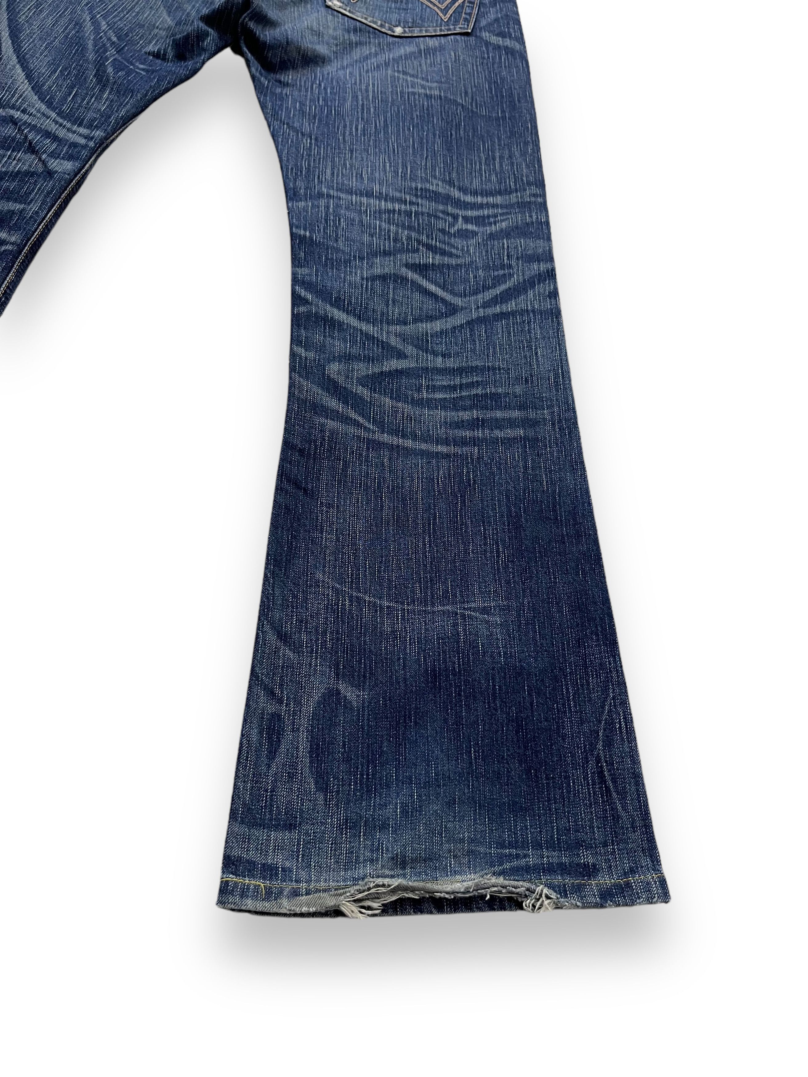 Edwin × Japan Blue × Le Grande Bleu (L.G.B.) 🔥FYE💥EDWIN 503 FLARE BLUETRIP Distressed Raw Blue Japan🔥 Size US 34 / EU 50 - 10 Thumbnail