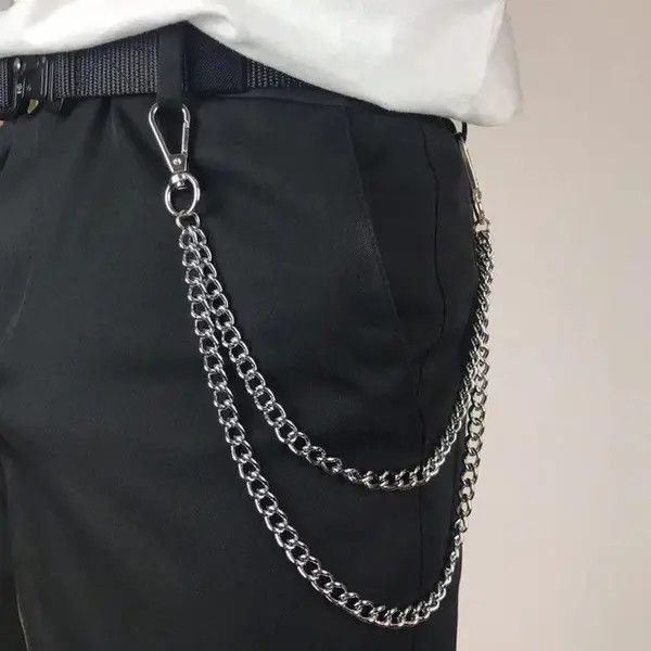 Japanese Brand 35cm + 45cm Double Chain Simple Wallet Safety Chain Size ONE SIZE - 6 Thumbnail