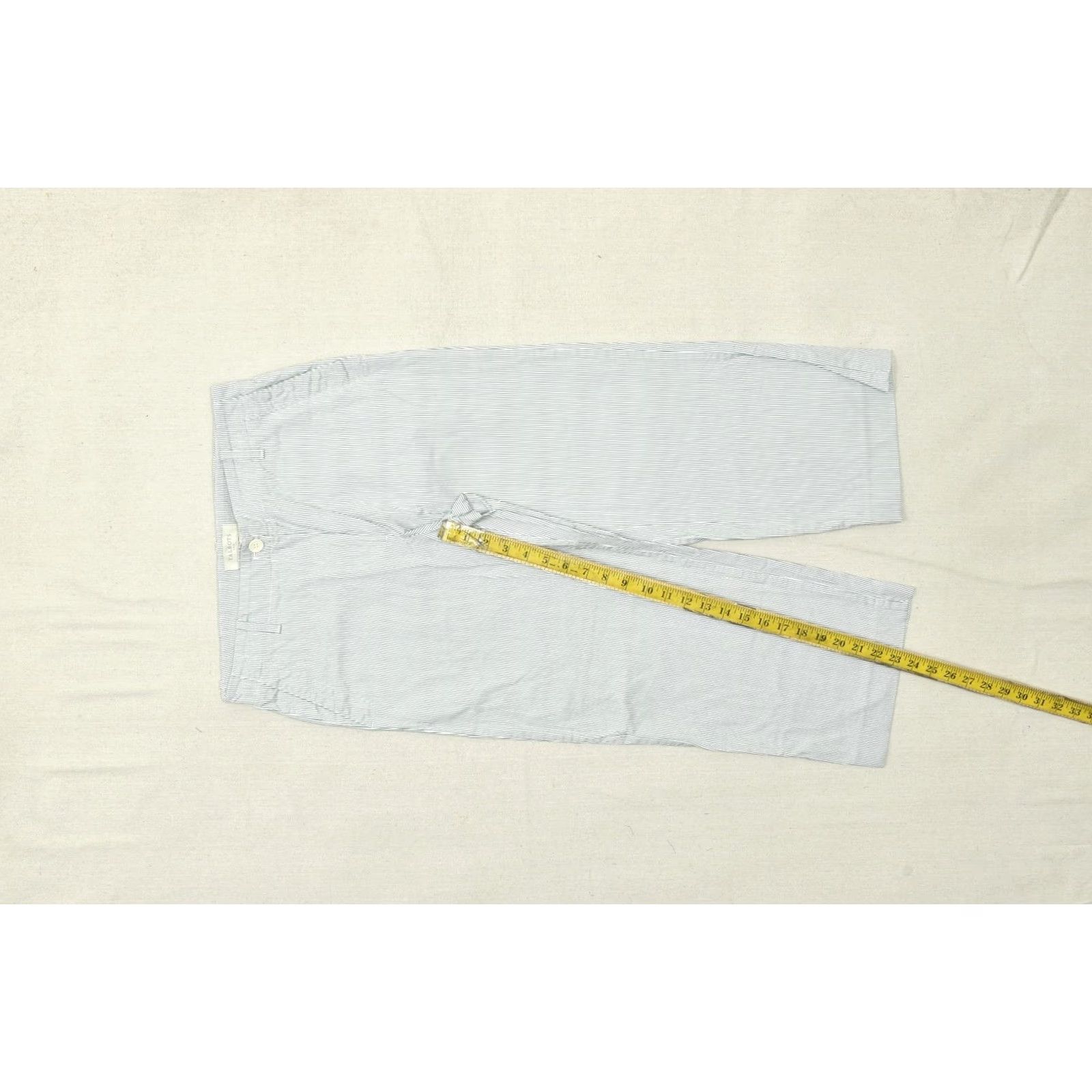 Talbots Talbots Women's Size 6 Blue White Seersucker Striped Straight Leg Chino Pants Size 28" / US 6 / IT 42 - 3 Thumbnail