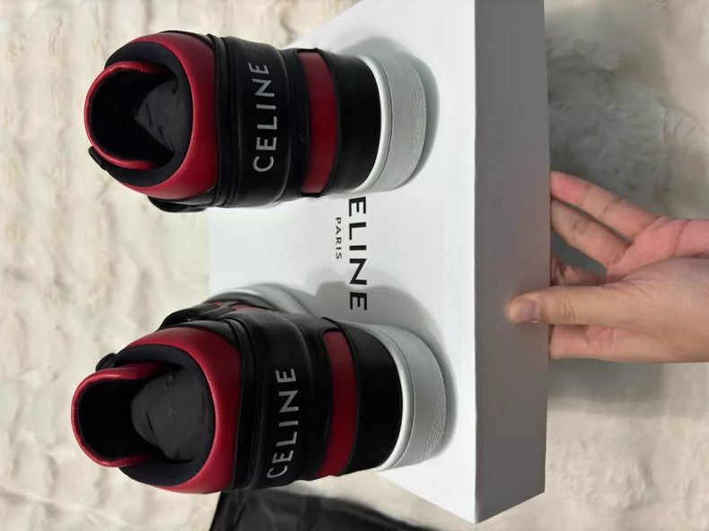 Celine Celine Black and red sports shoes Size US 9 / EU 42 - 3 Thumbnail
