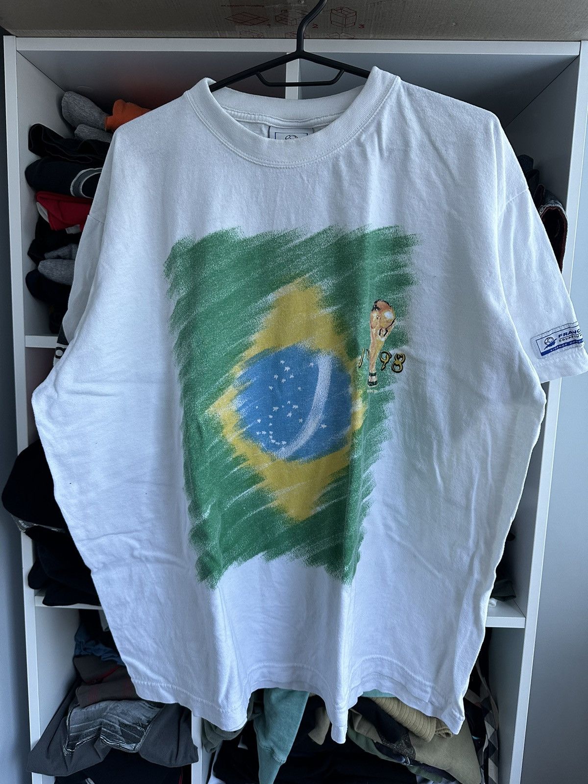 Vintage 🔥VINTAGE ADIDAS FRANCE 1998 WORLD CUP BRASIL T-SHIRT🔥 Size US XL / EU 56 / 4 - 1 Thumbnail